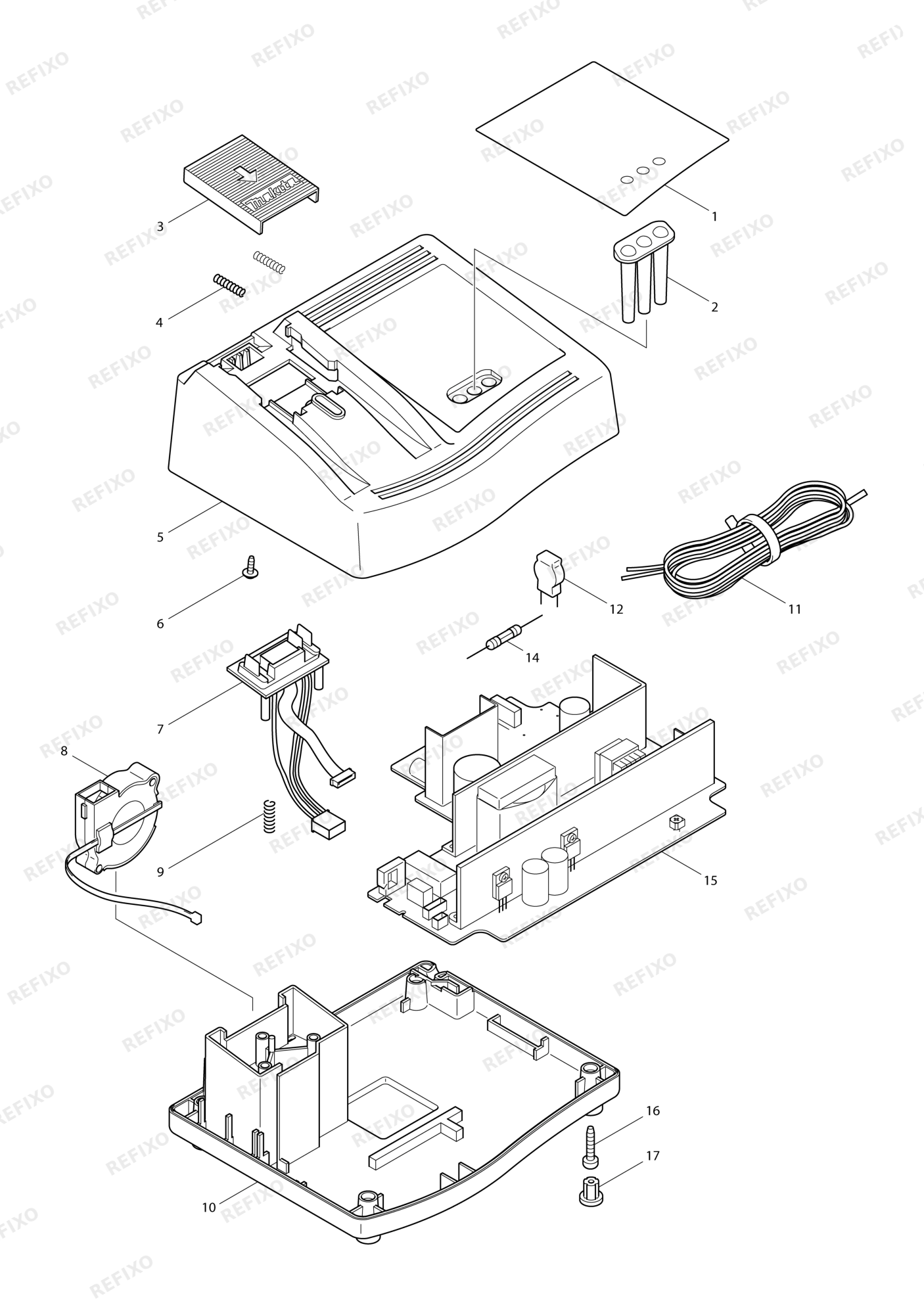MAKITA DC24SC — схема запчастей
