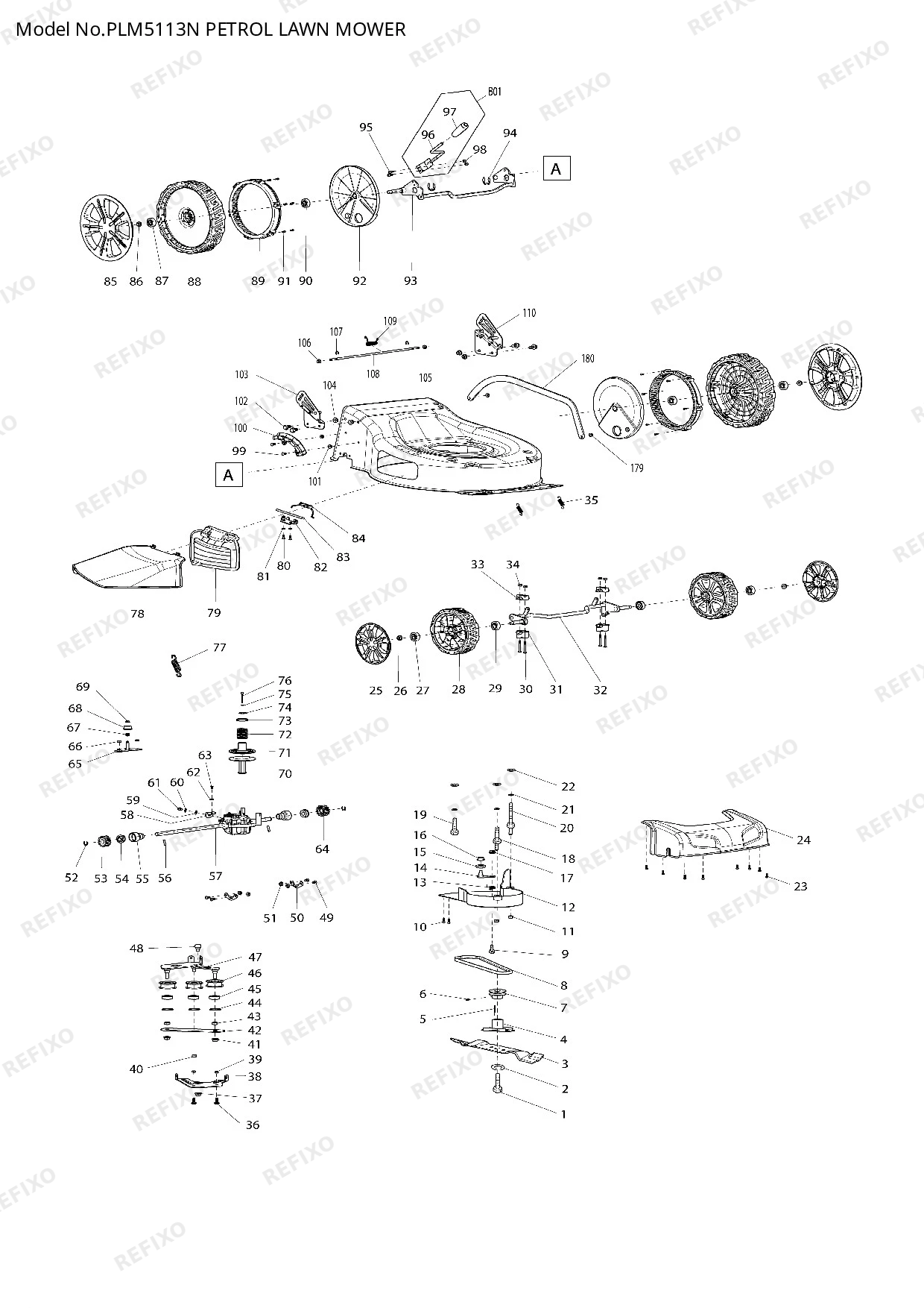 MAKITA PLM5113N — схема запчастей