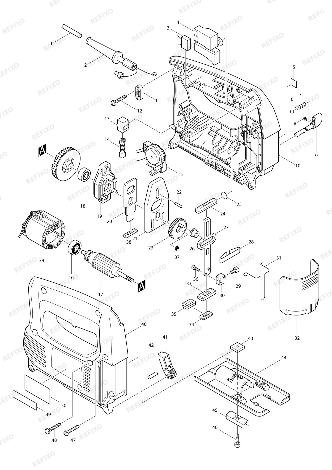 MAKITA 4324 — схема запчастей