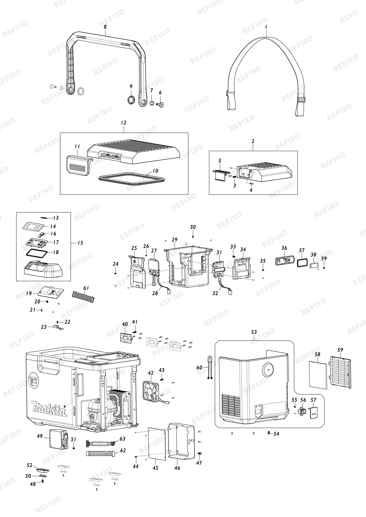MAKITA CW003G — схема запчастей