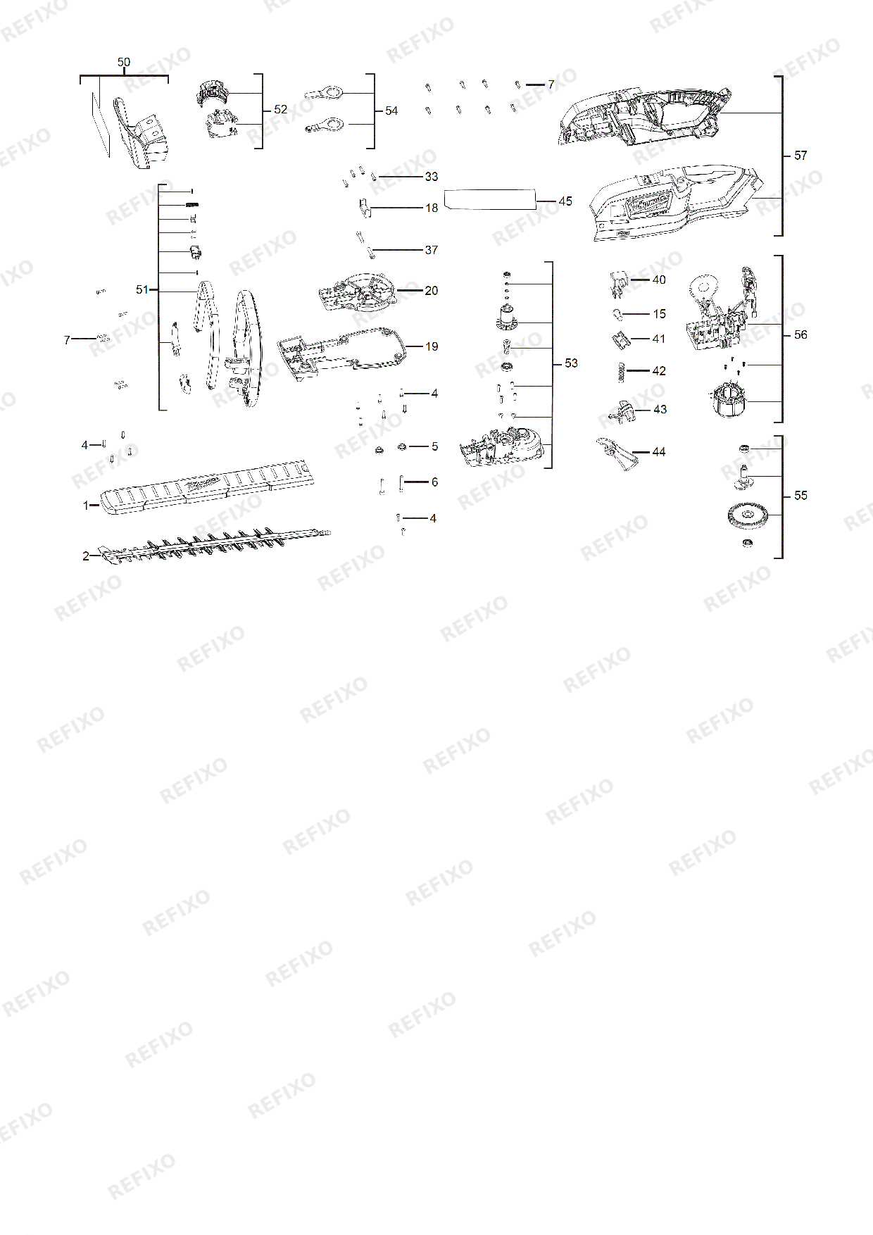 MILWAUKEE M18FHET45 0 4933493293 4000503119 — схема запчастей