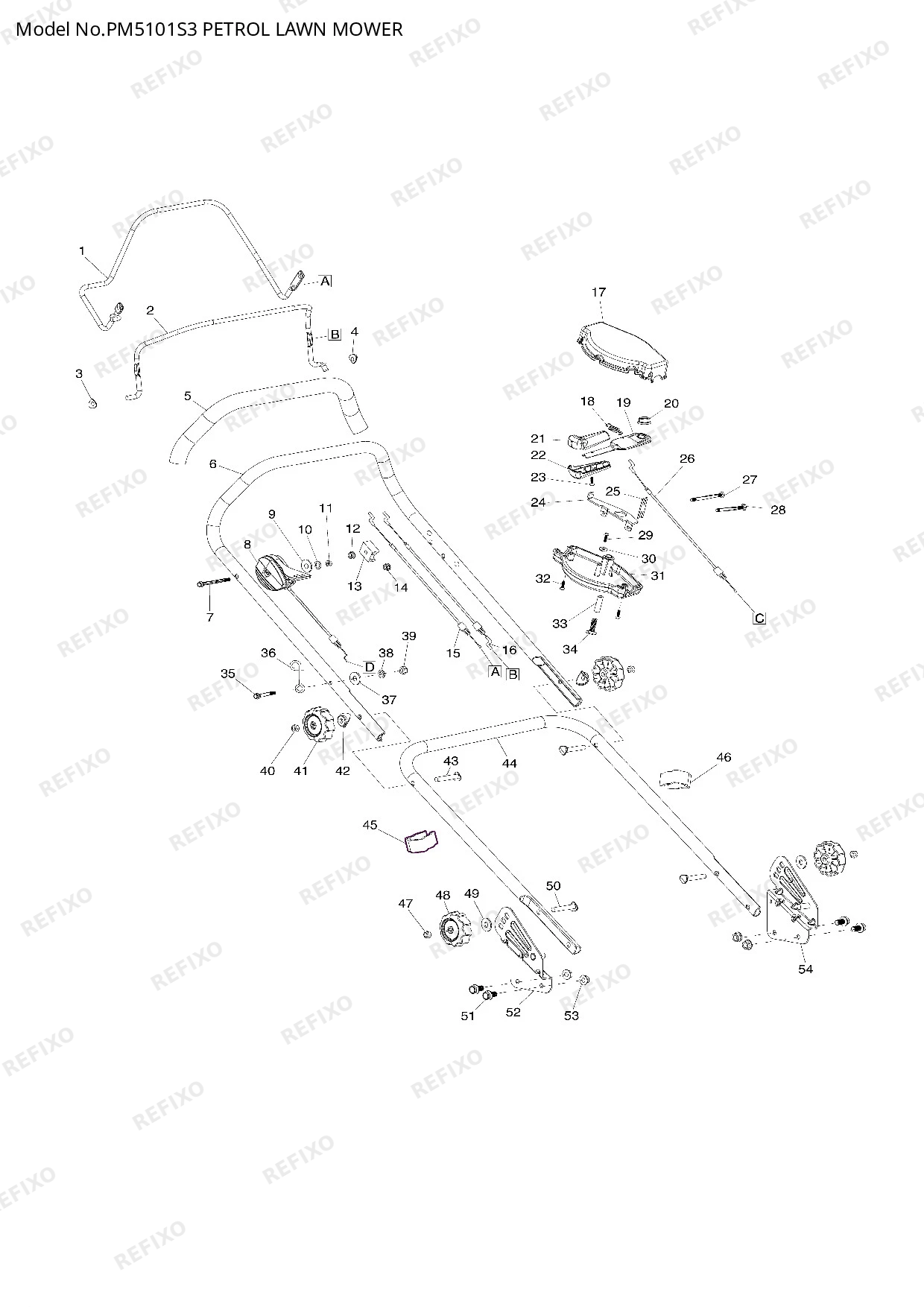 MAKITA PM5101S3 — схема запчастей