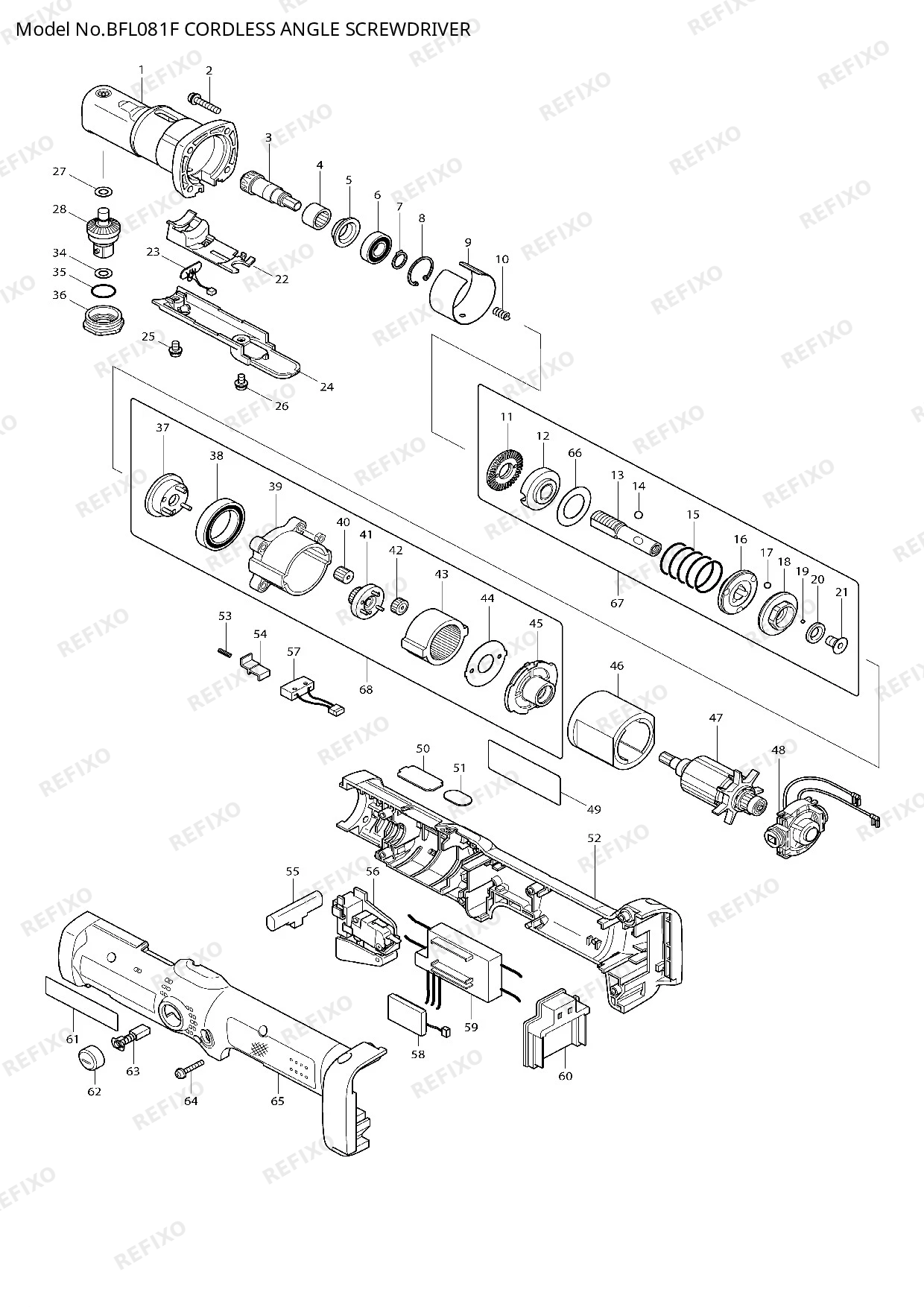 MAKITA BFL081F — схема запчастей
