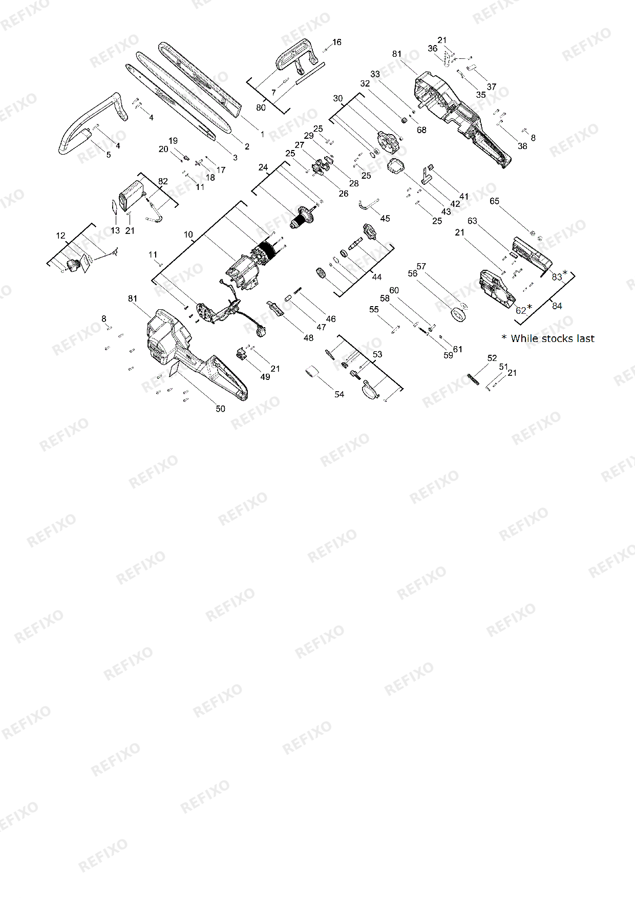 MILWAUKEE M18FCHS 0 4933464723 4000467837 — схема запчастей
