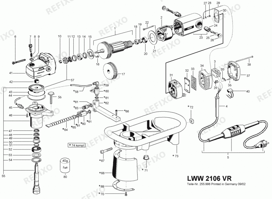 Flex LWW 2106 VR 230CEE 253705 — схема запчастей