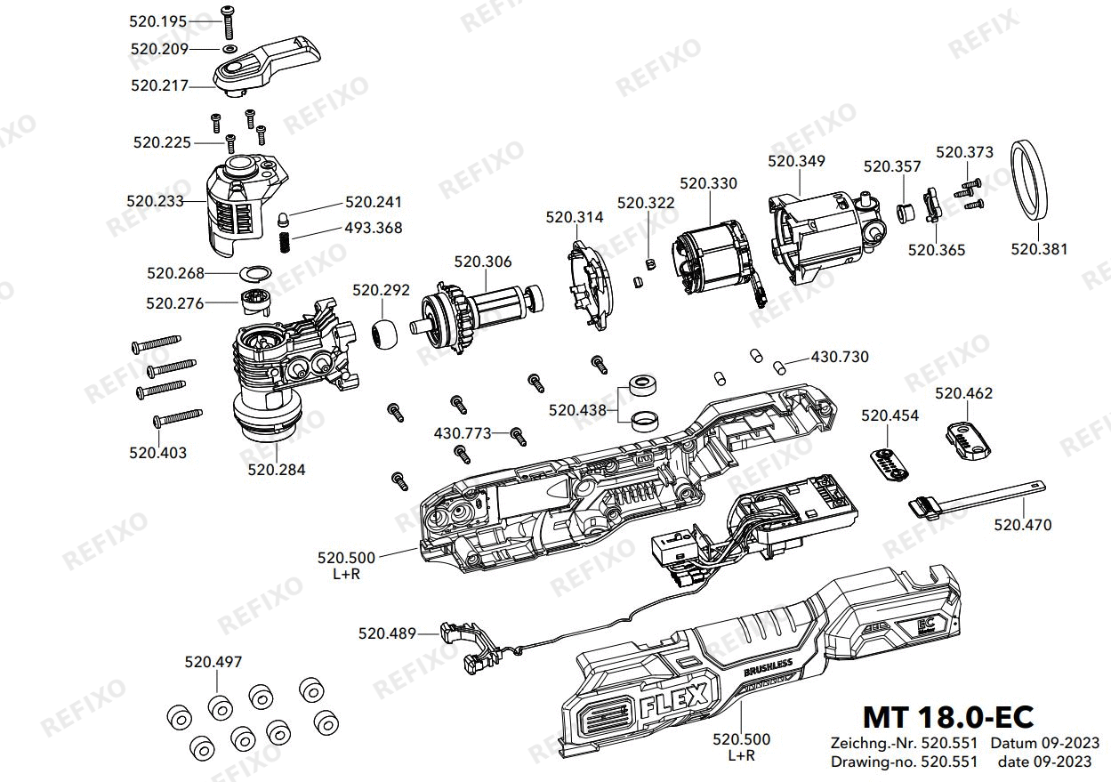 Flex MT 18.0 EC C — схема запчастей
