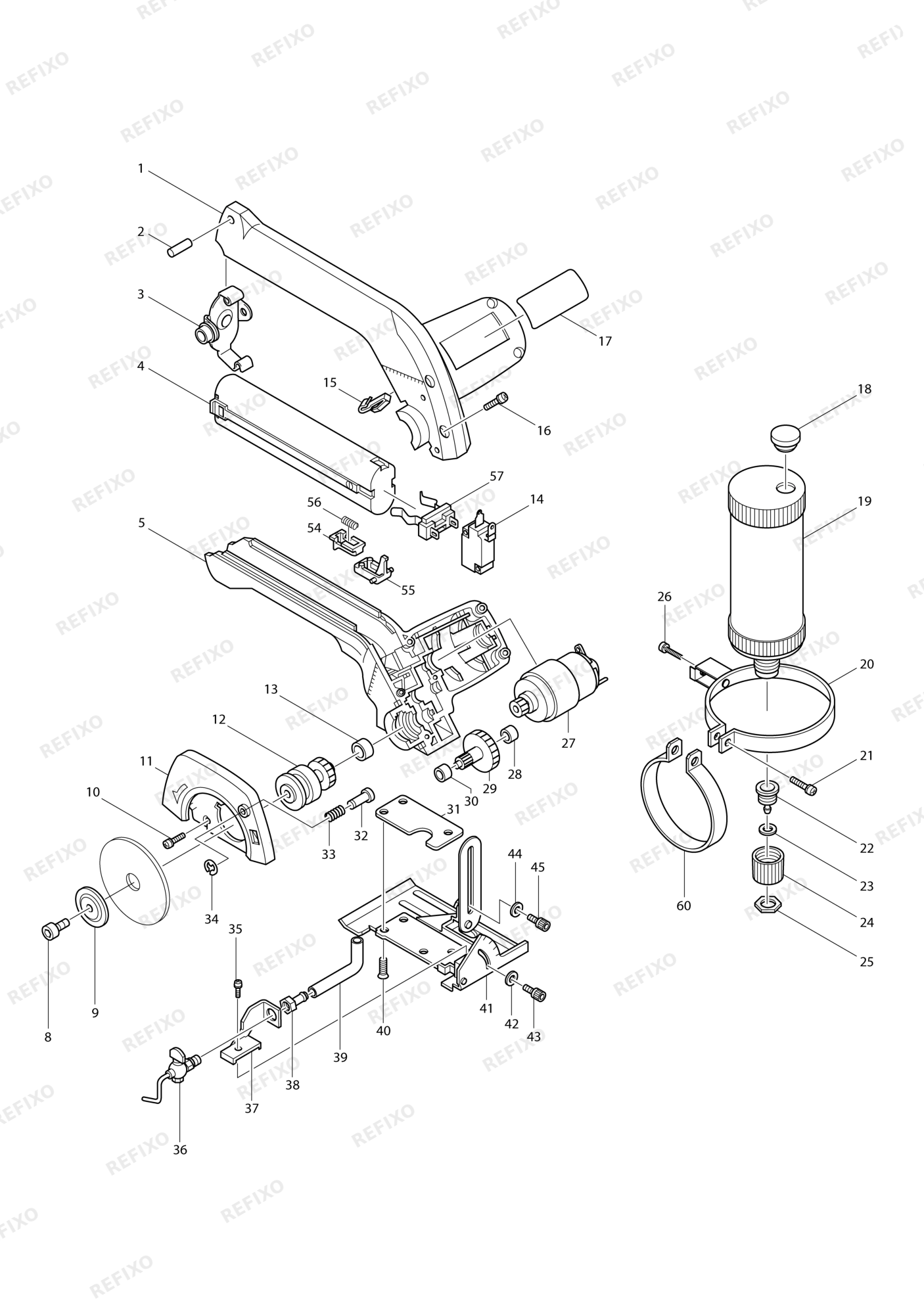 MAKITA 4190D — схема запчастей
