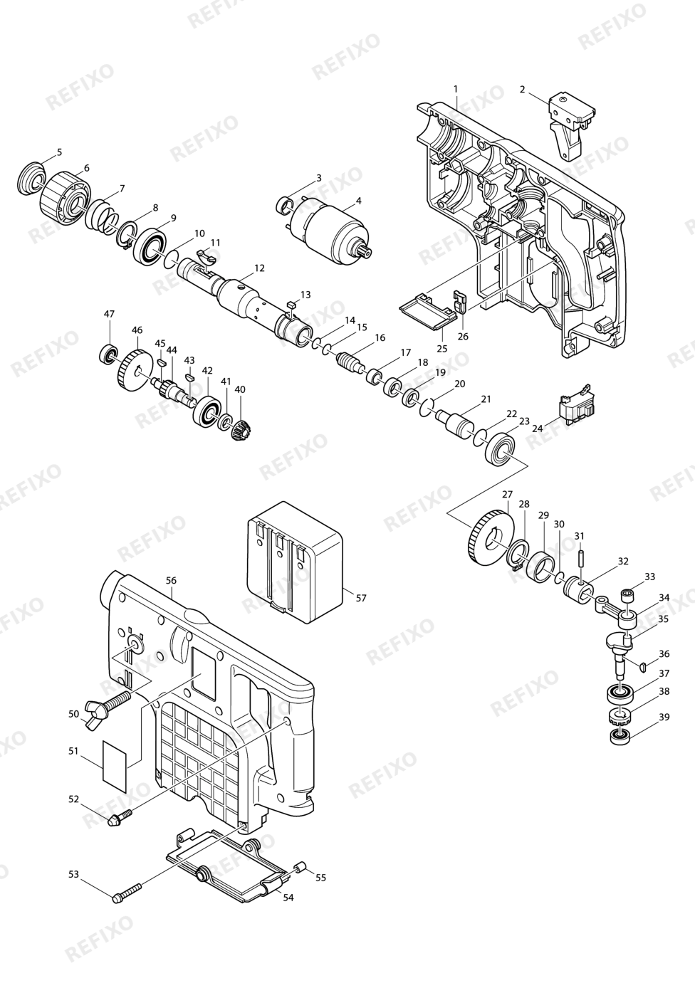 MAKITA 8015D — схема запчастей