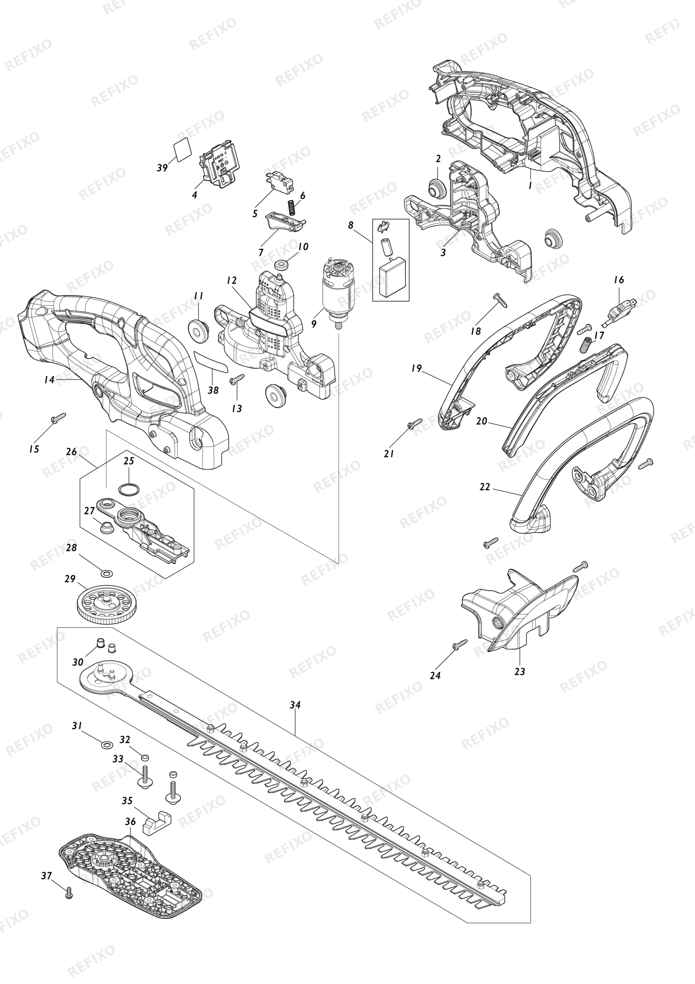 MAKITA DUH507 — схема запчастей