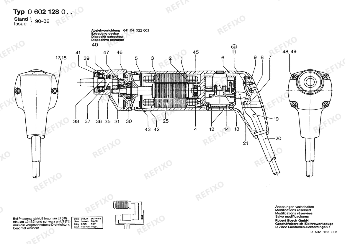 Bosch Дрель HF-BOHRMASCHIN (0 602 128 001) — схема запчастей