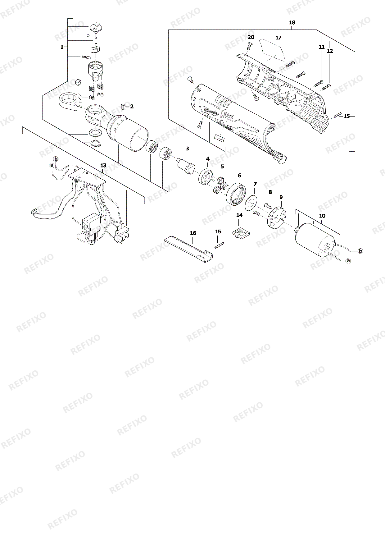 MILWAUKEE M12IR 201B 1 ⁄4 IN2 4933441725 4000431271 — схема запчастей