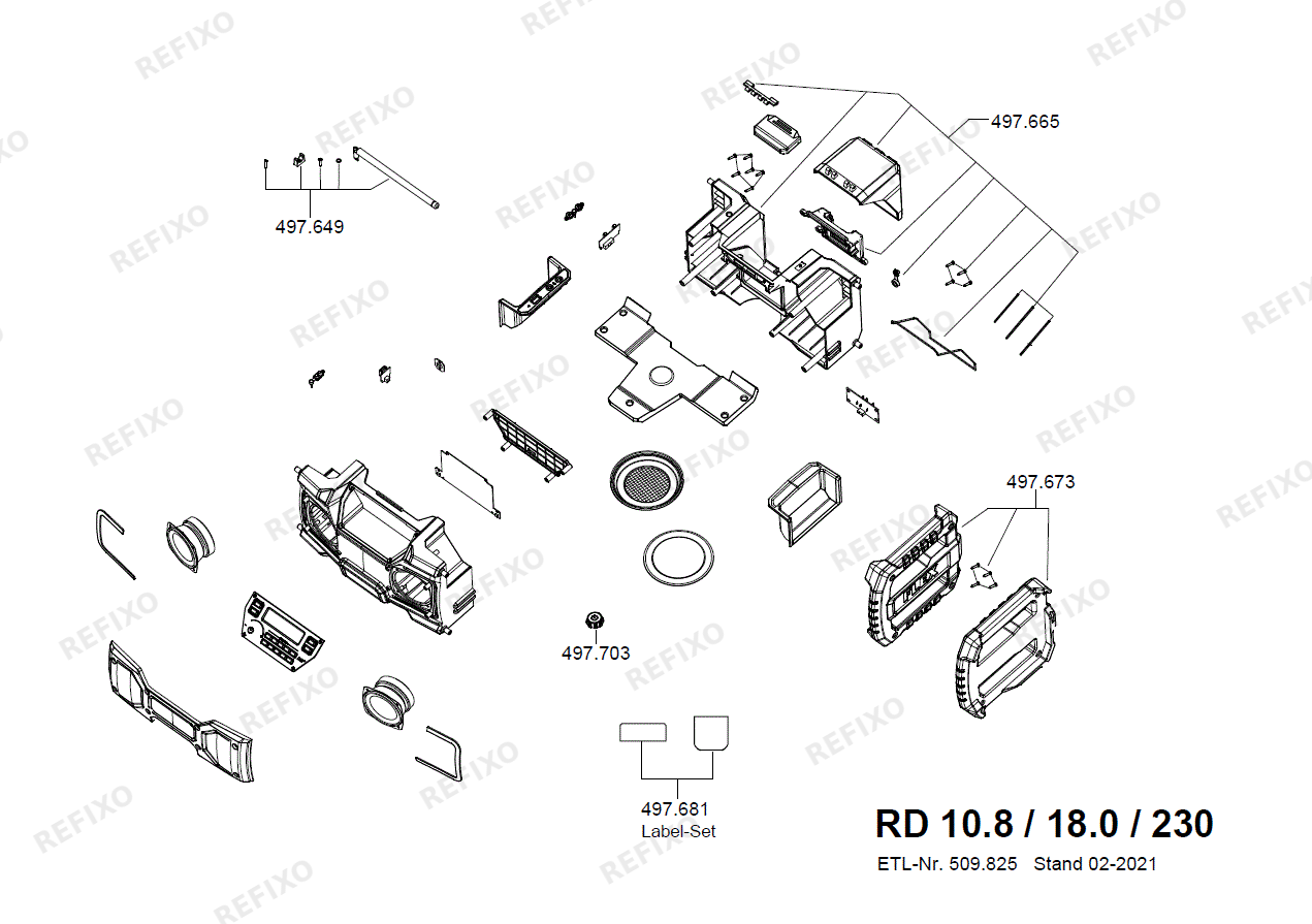 Flex RD 10.818.0230 — схема запчастей