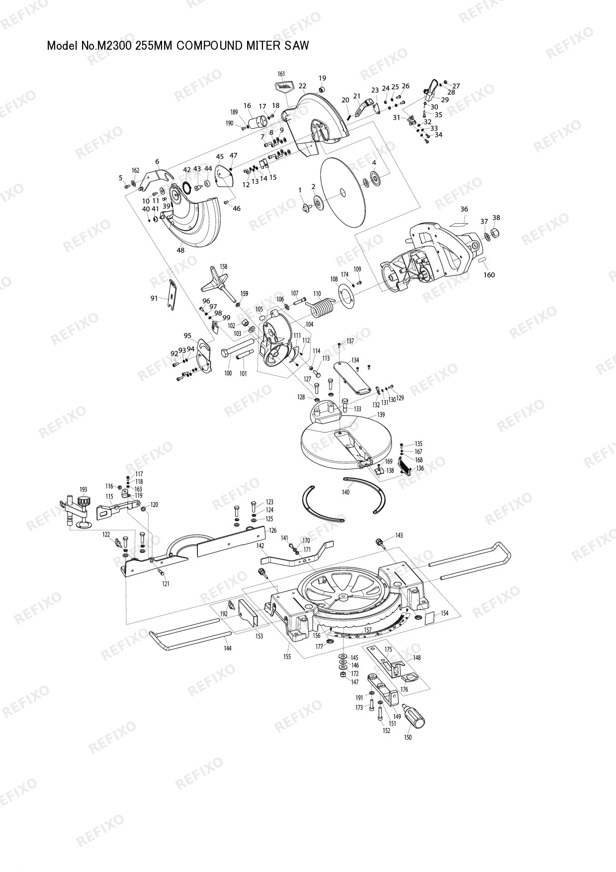 MAKITA M2300 — схема запчастей