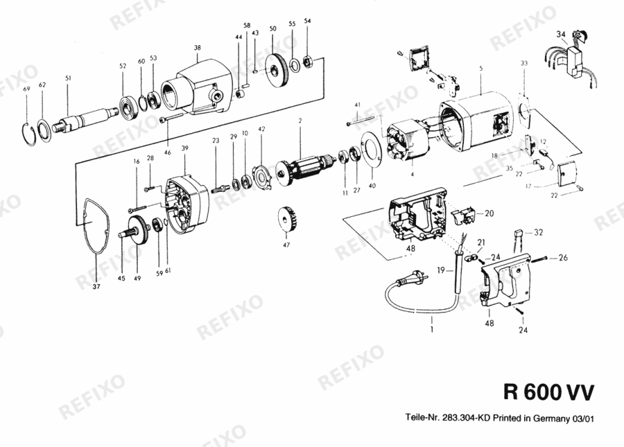 Flex R 600 VV 230CEE 282359 — схема запчастей
