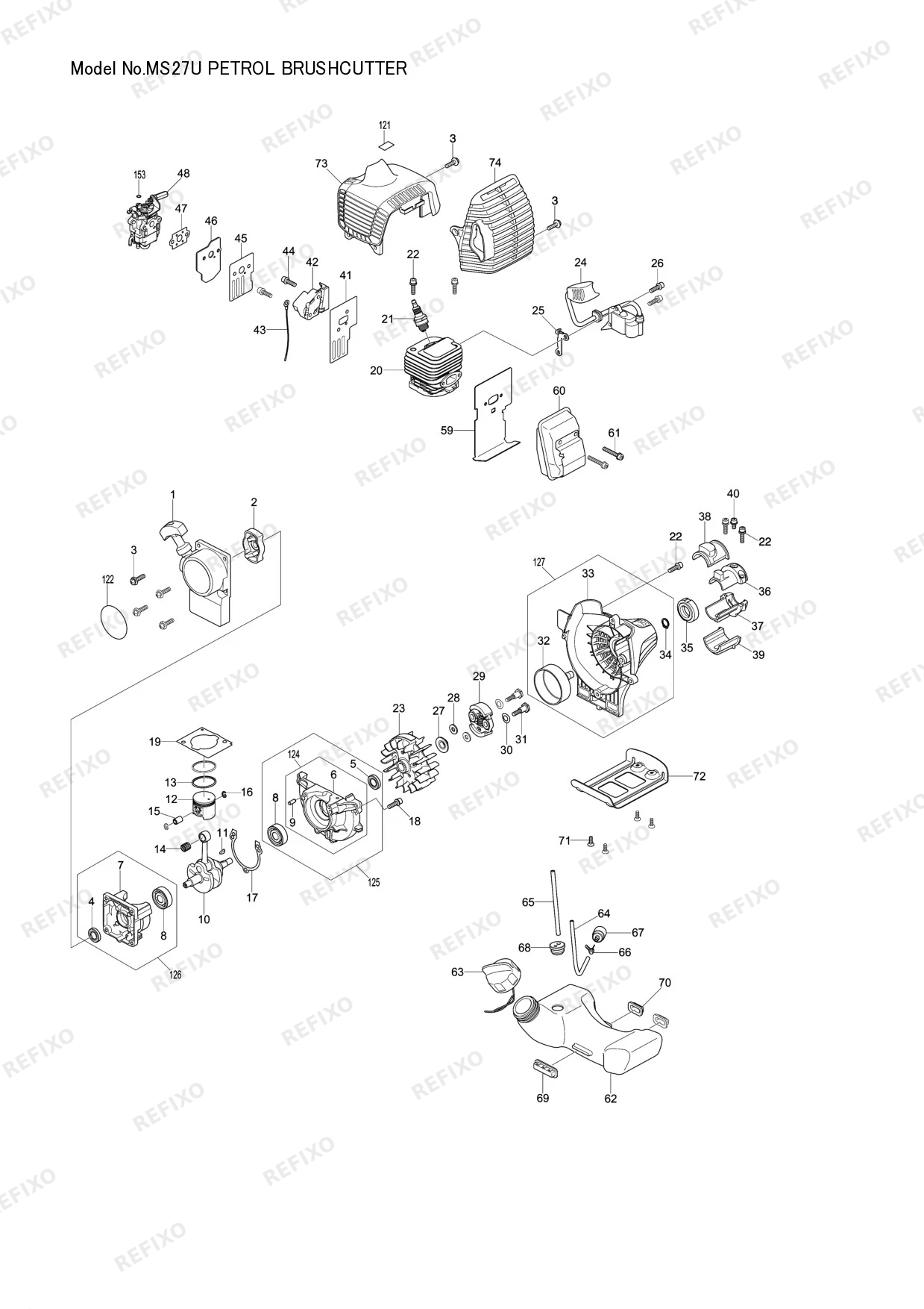 MAKITA MS 27U — схема запчастей