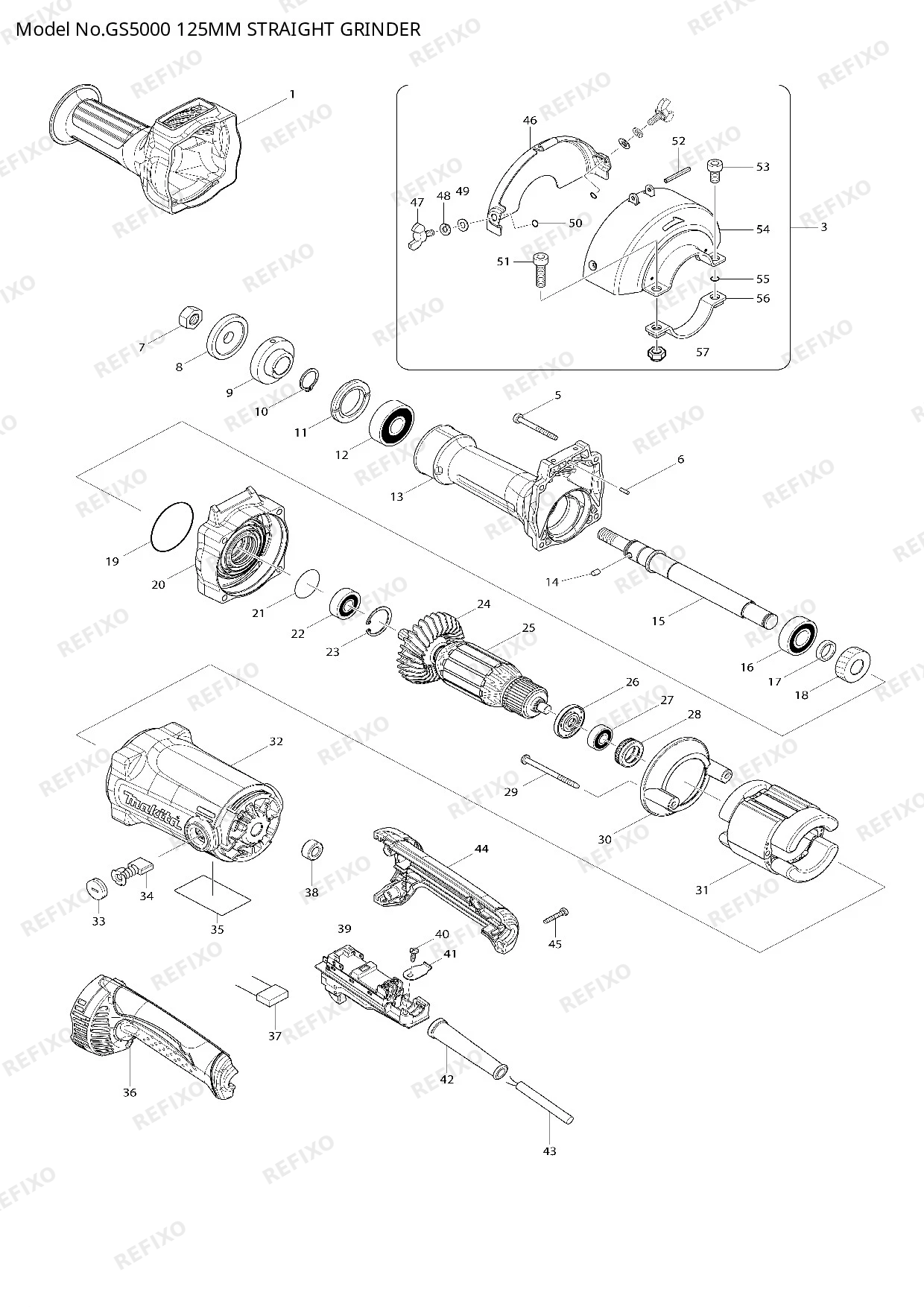 MAKITA GS5000 — схема запчастей