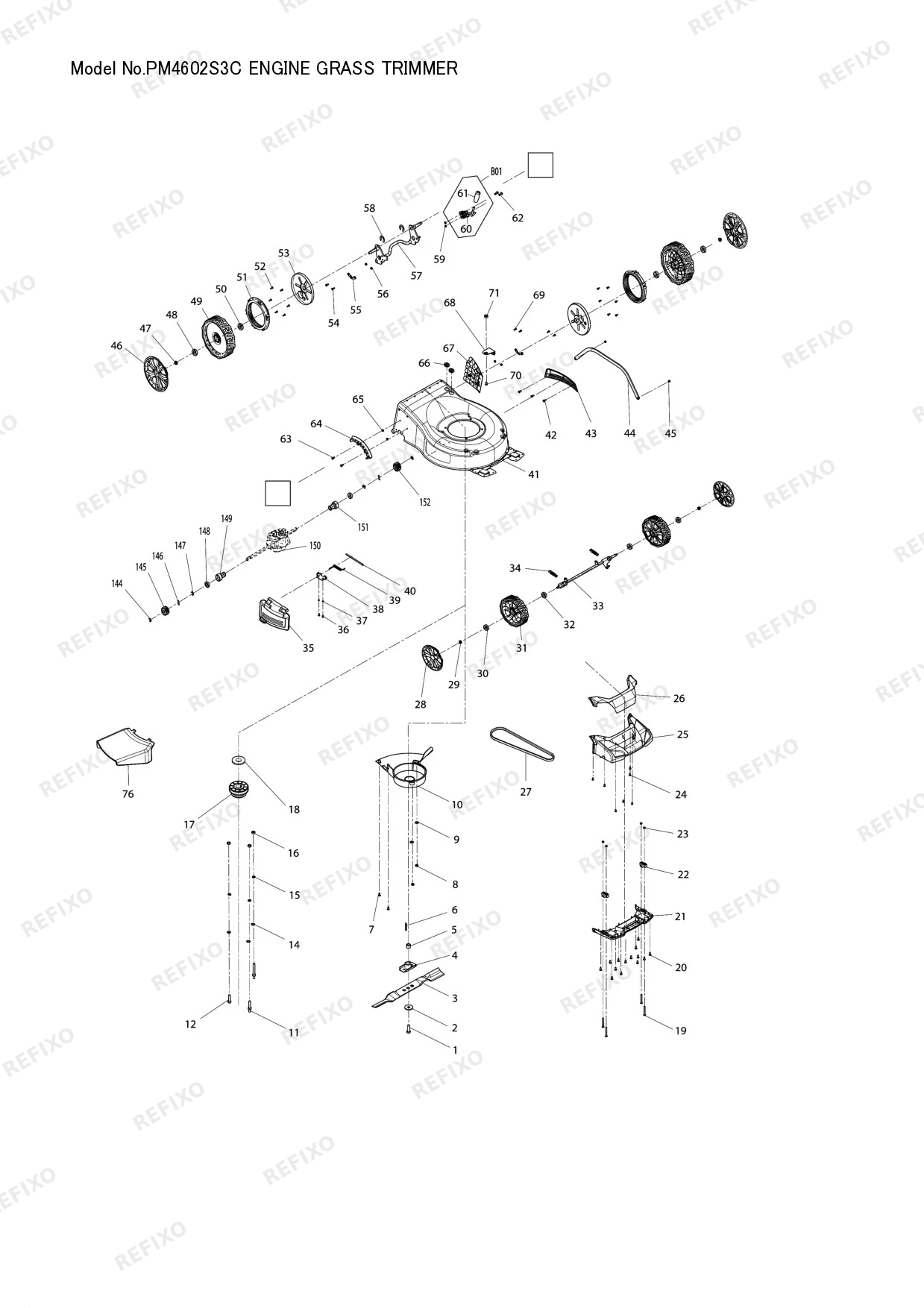 MAKITA PM 4602S3C — схема запчастей