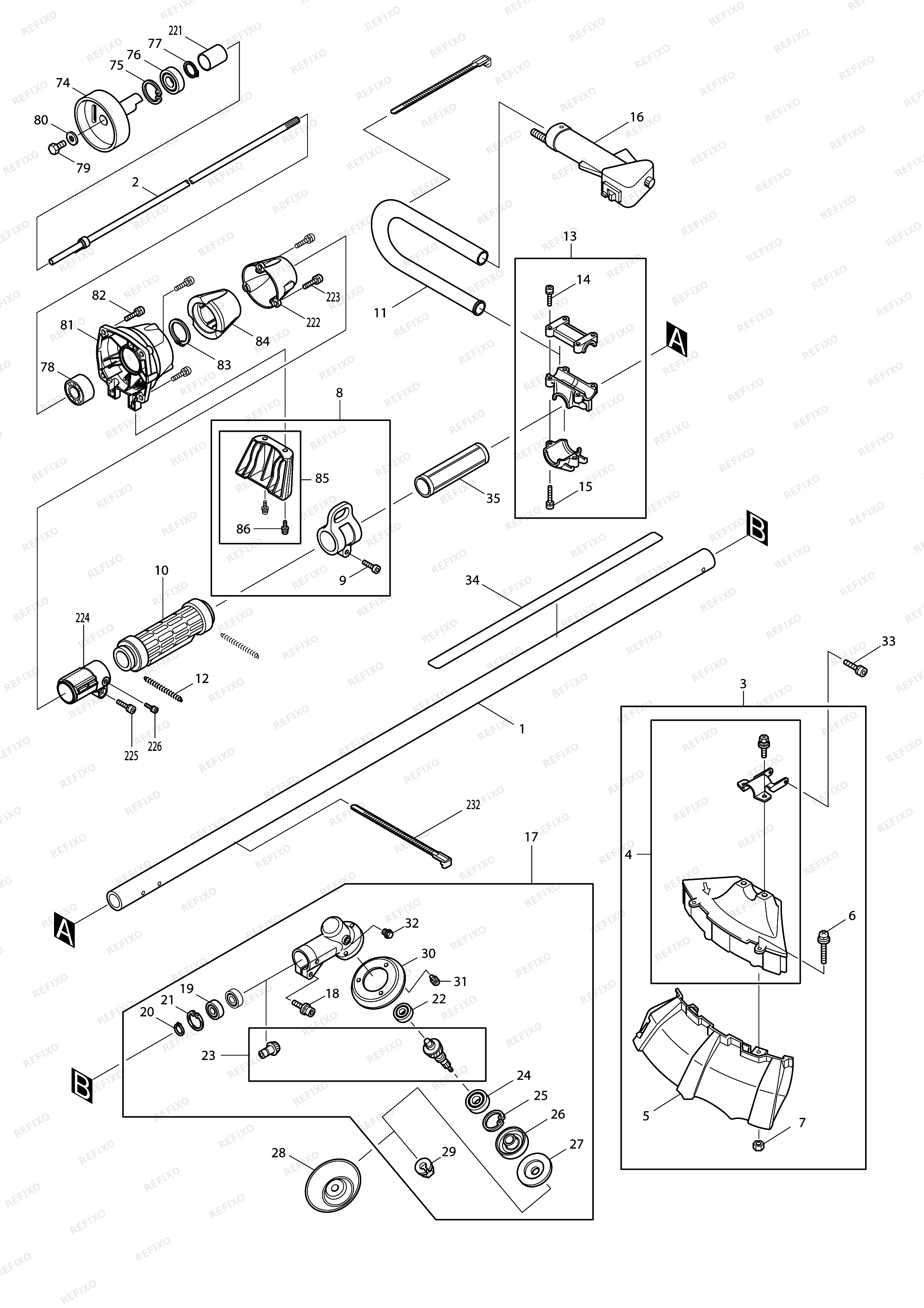 MAKITA EM4341 — схема запчастей
