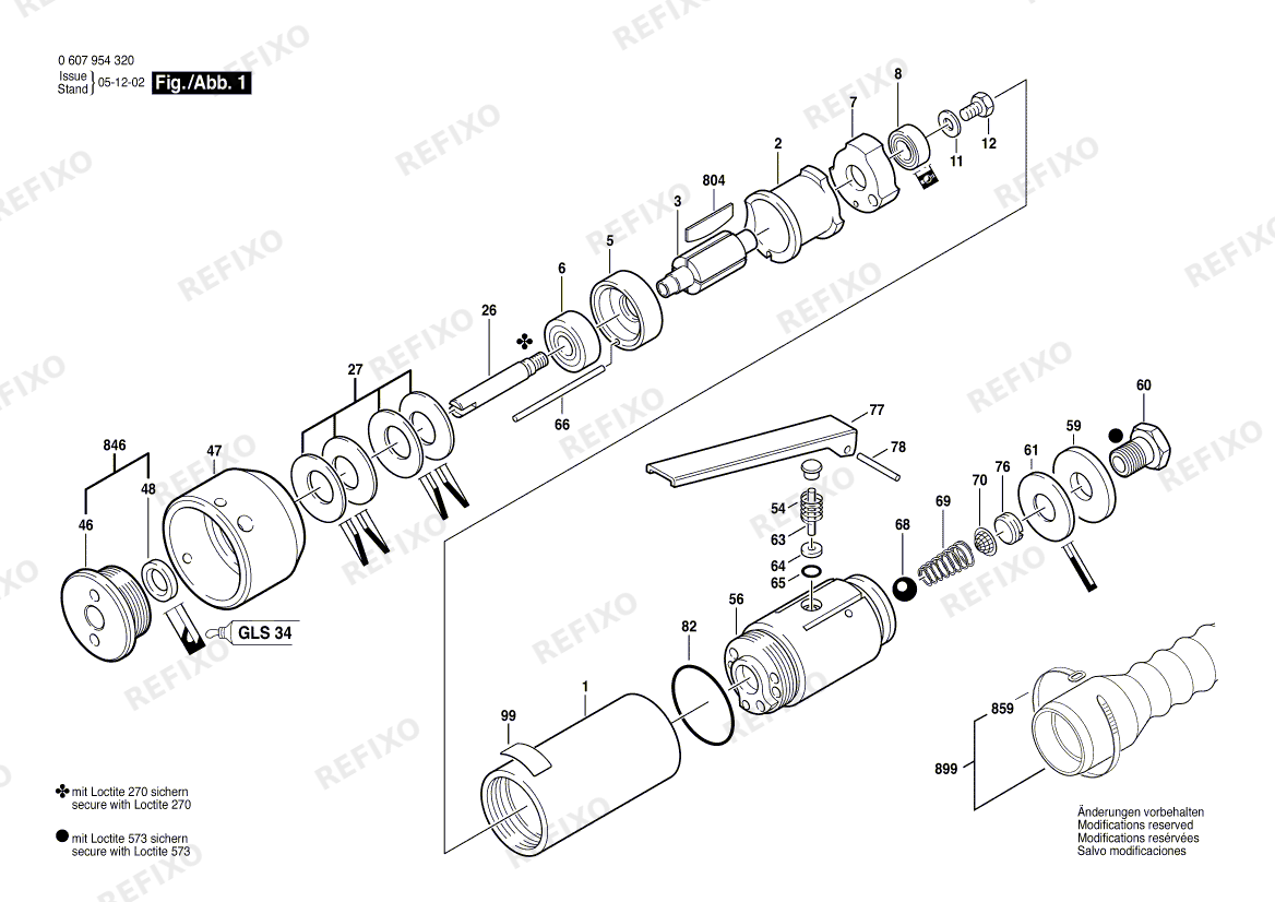 Bosch Einbaumotor 120 WATT-SERIE (0 607 954 320) — схема запчастей