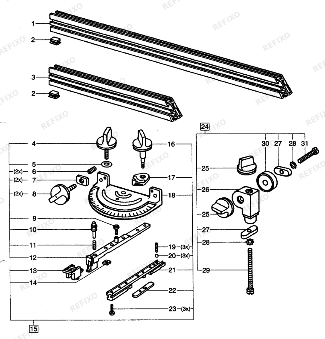Festool BASIS WRA 560 583161 — схема запчастей