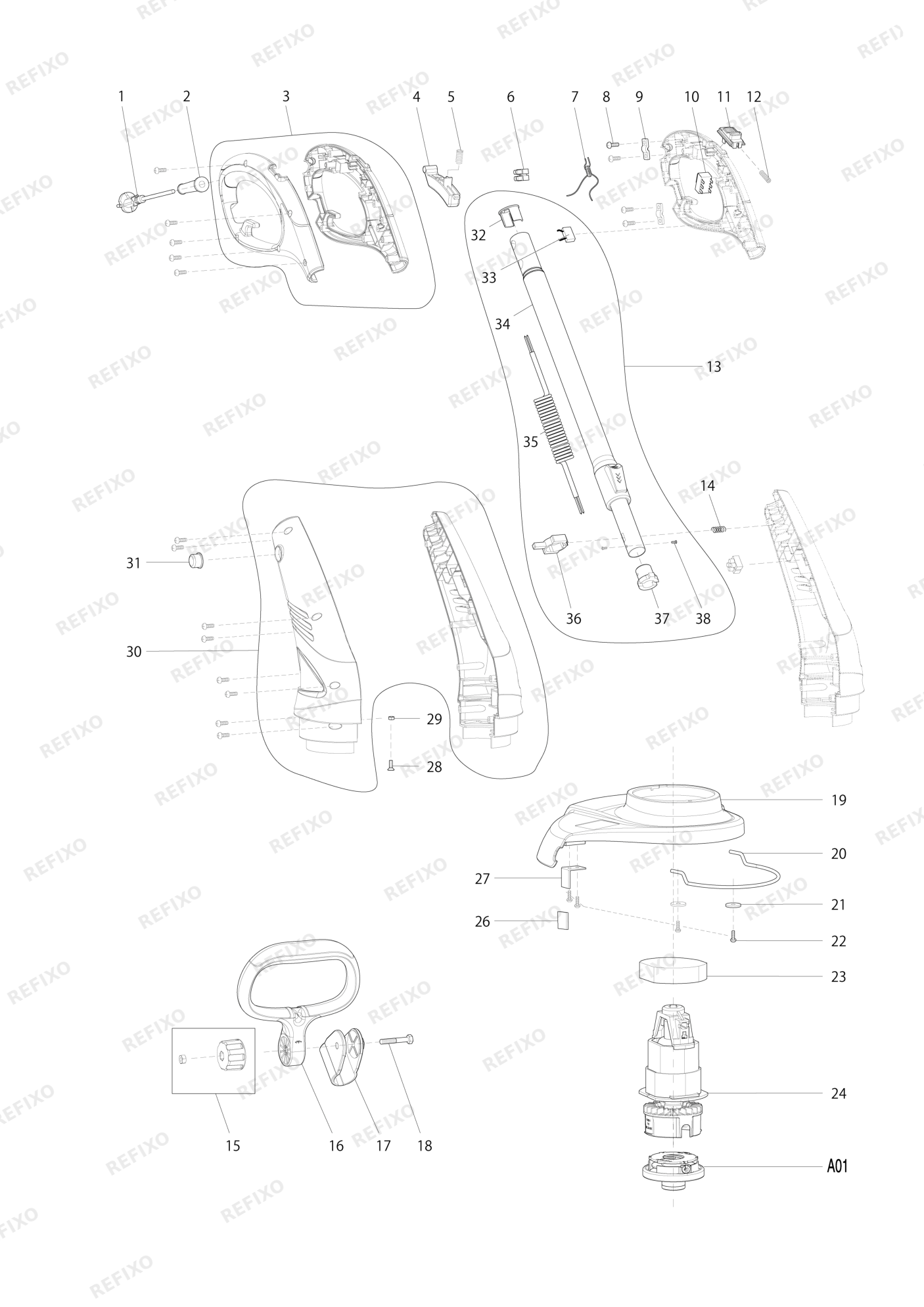 MAKITA ET40 — схема запчастей