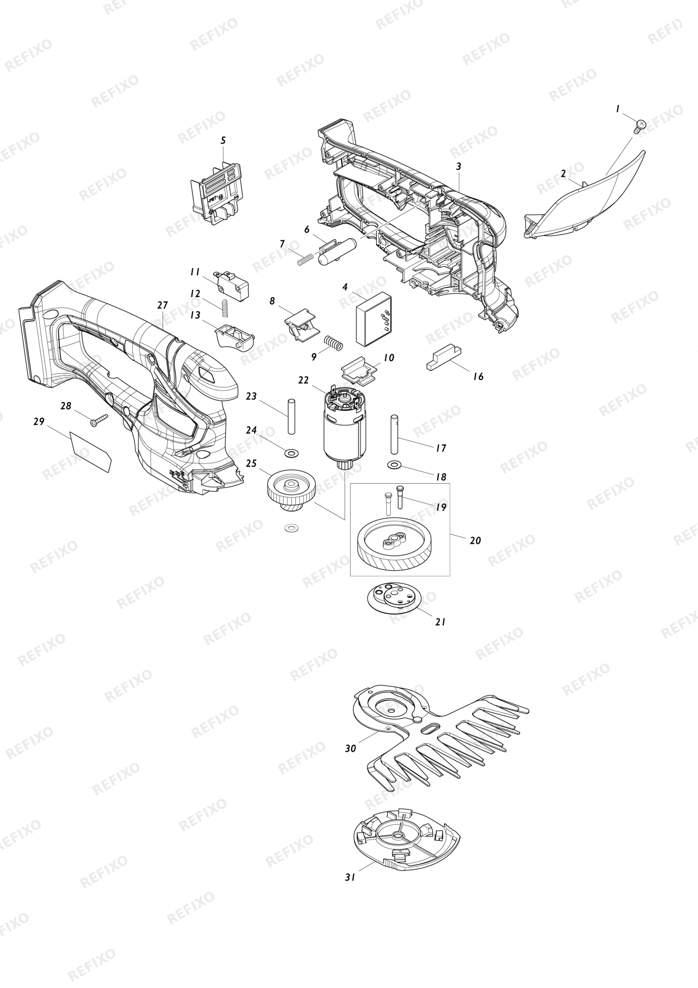 MAKITA UM603D — схема запчастей