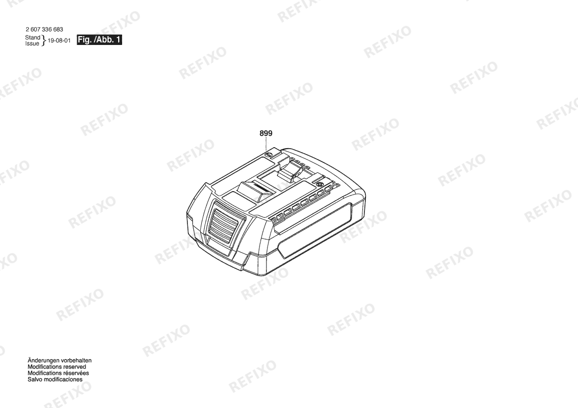 Bosch Аккумуляторный -Paket GBA 18V 2.0Ah | 18 V (1 607 A35 0V8) — схема запчастей