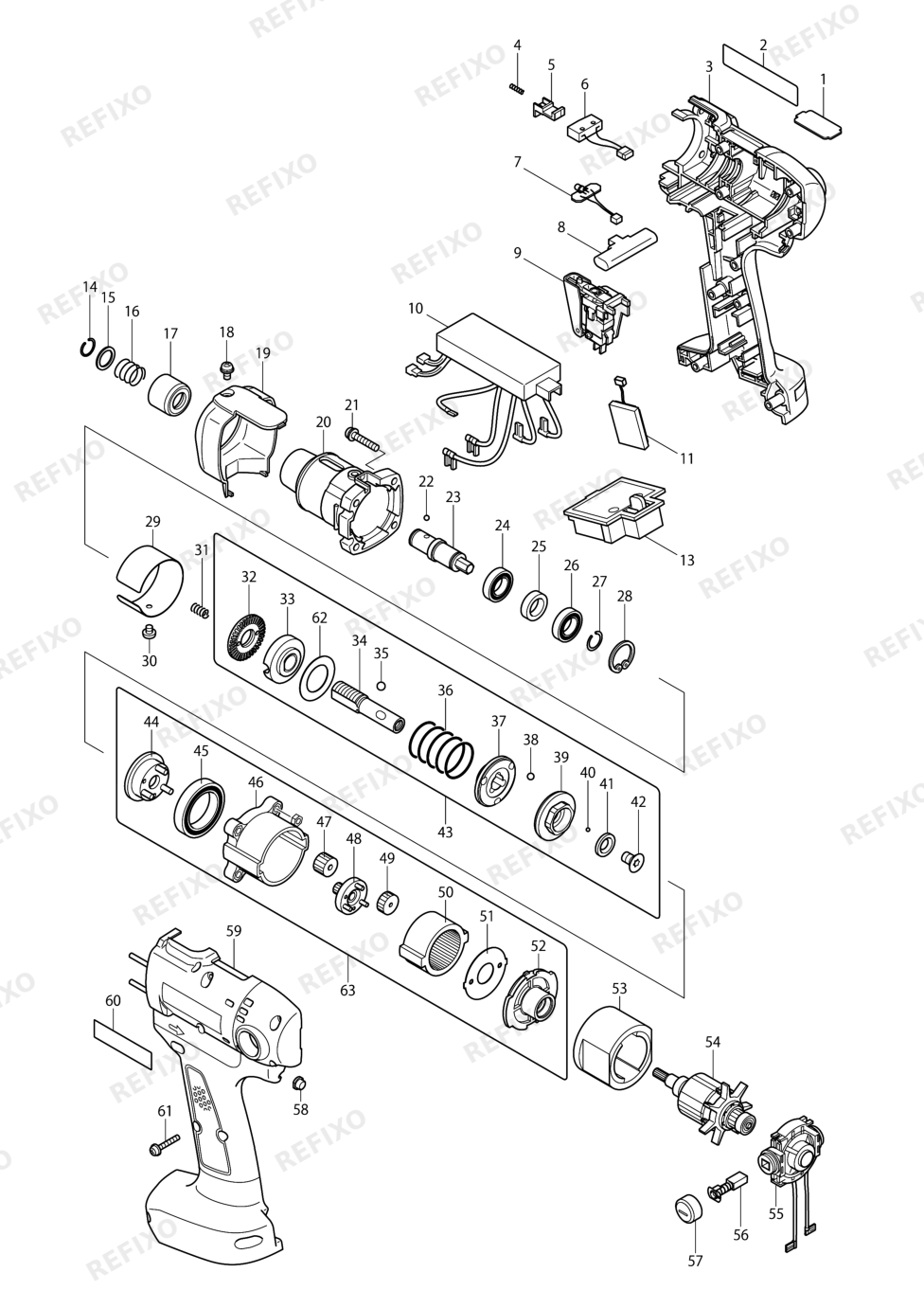 MAKITA BFT043F — схема запчастей