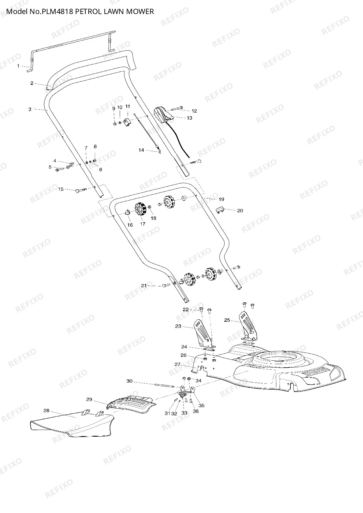 MAKITA PLM4818 — схема запчастей