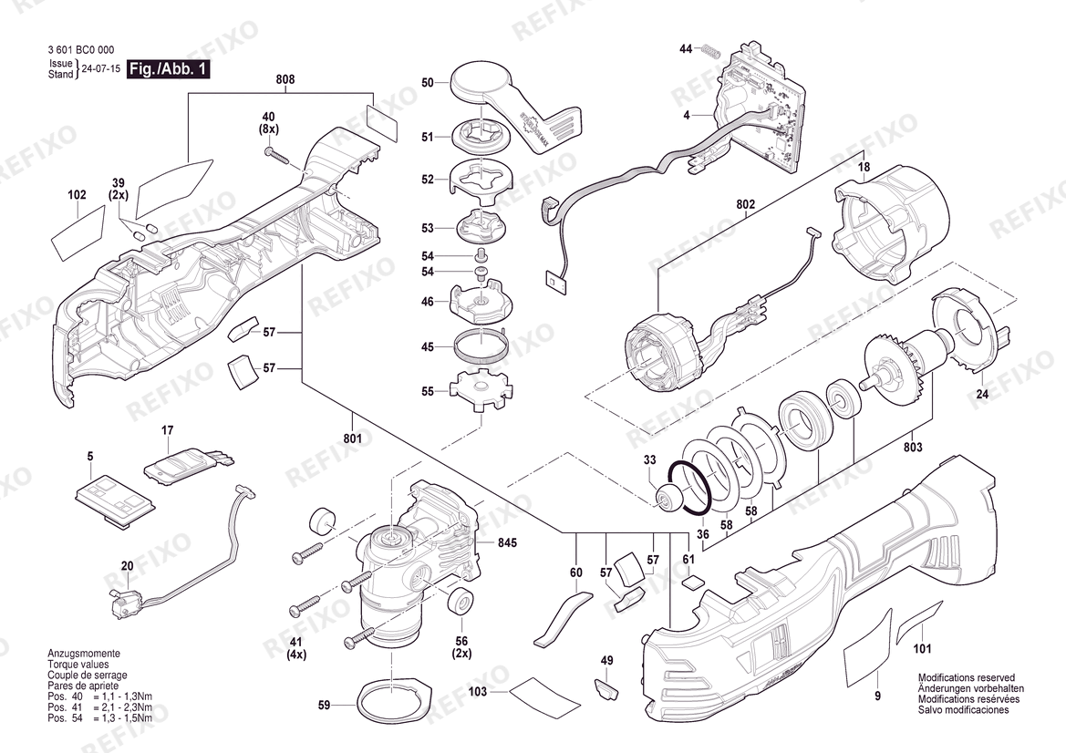 Bosch Multifunktionswerkzeug GMF 18V-40 | 006 - JP (3 601 BC0 050) — схема запчастей