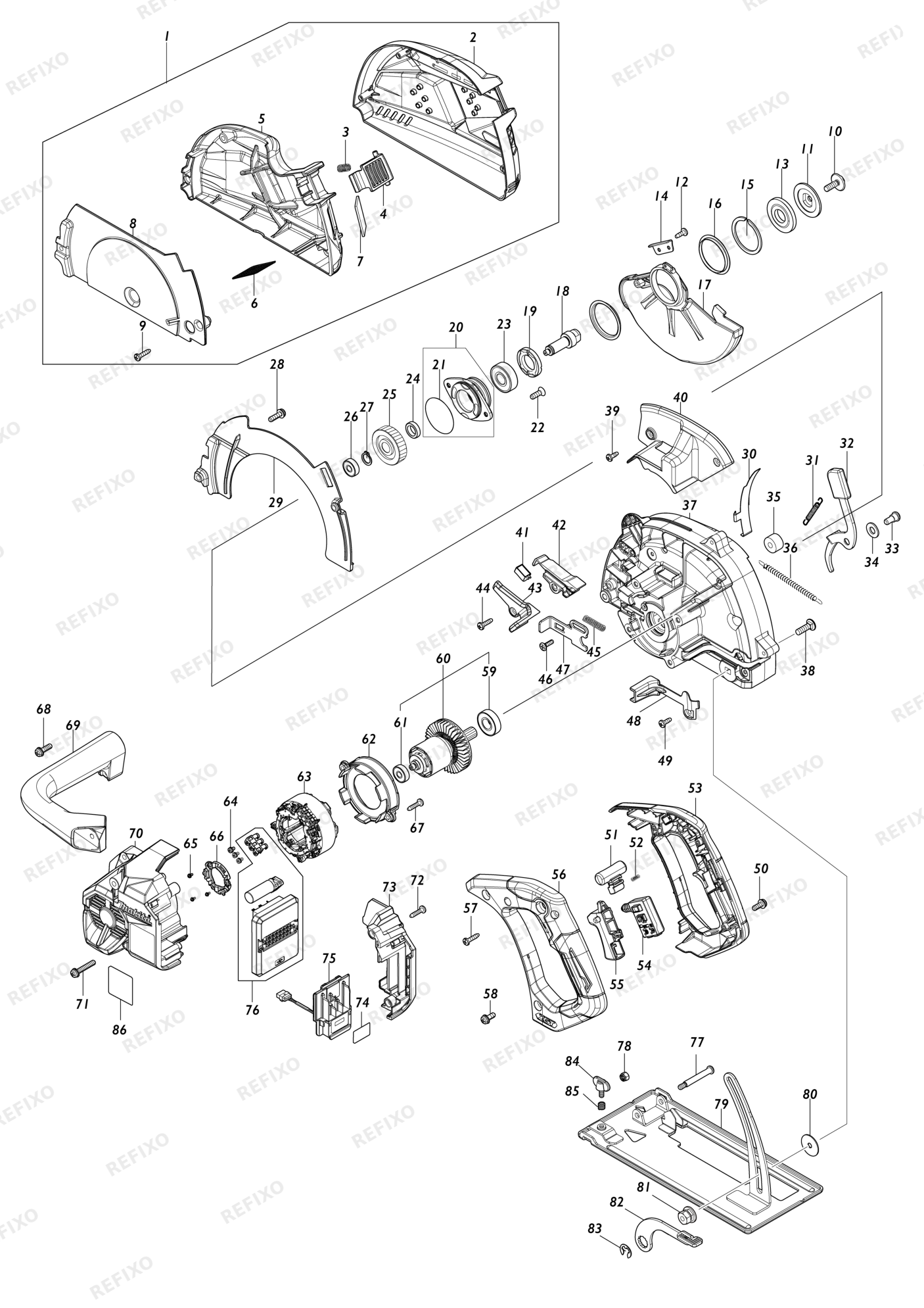 MAKITA CS002G — схема запчастей