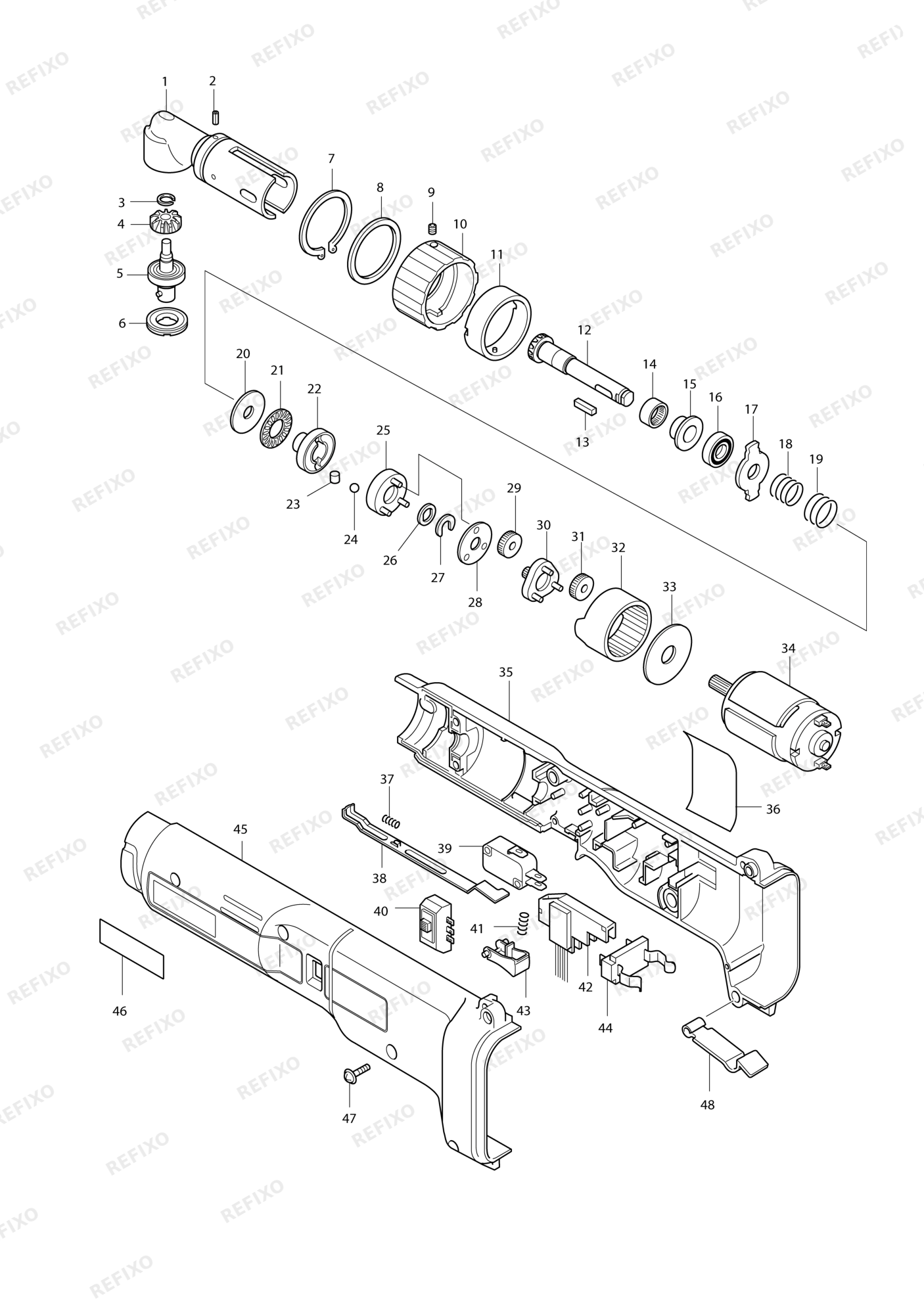 MAKITA 6706D — схема запчастей