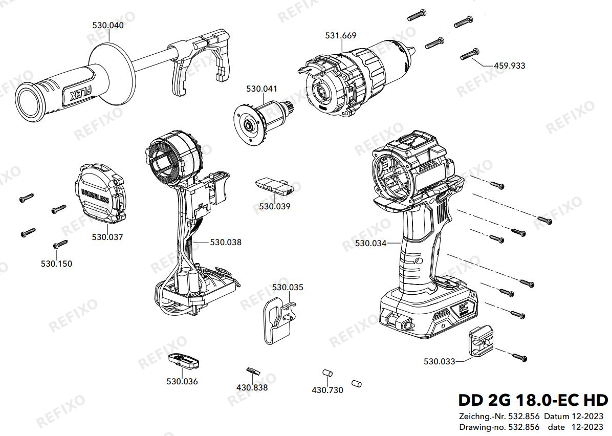 Flex DD 2G 18.0-EC HD C — схема запчастей
