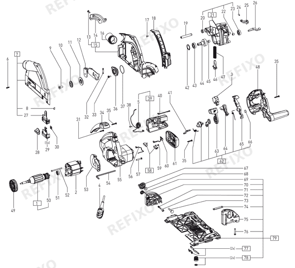 Festool TS 55 RQ-Plus - Tauchsäge 561579 — схема запчастей