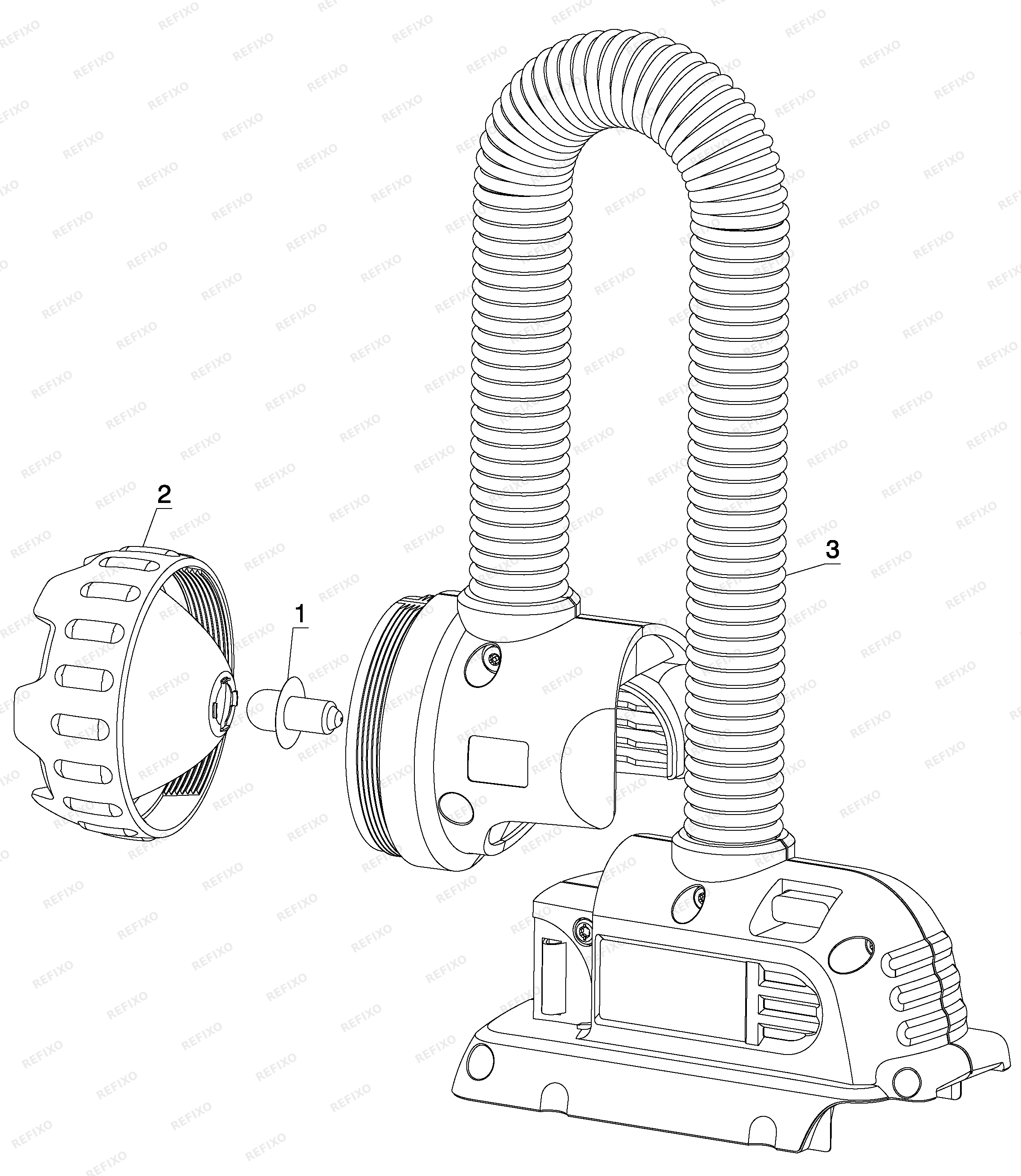 DeWalt ФОНАРЬ DC509 — схема запчастей