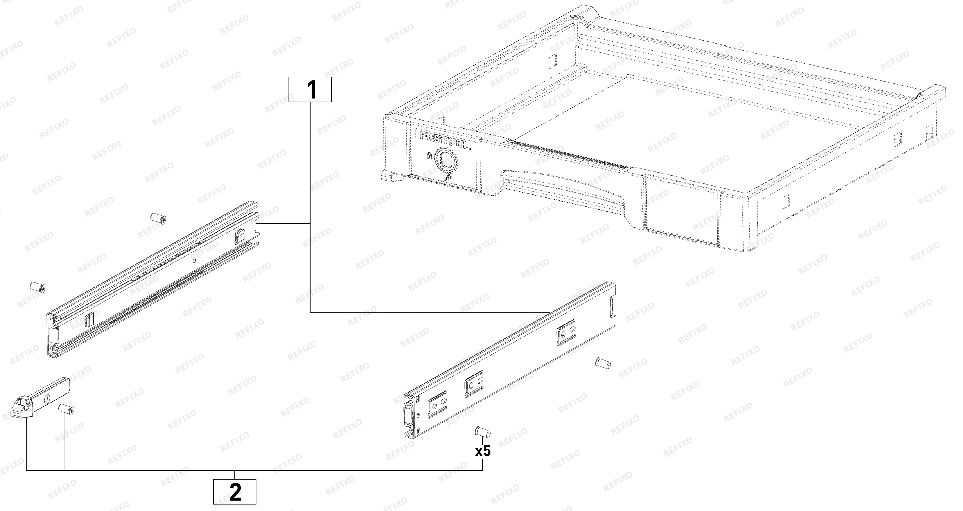 Festool Auszug SYS-AZ 500692 — схема запчастей