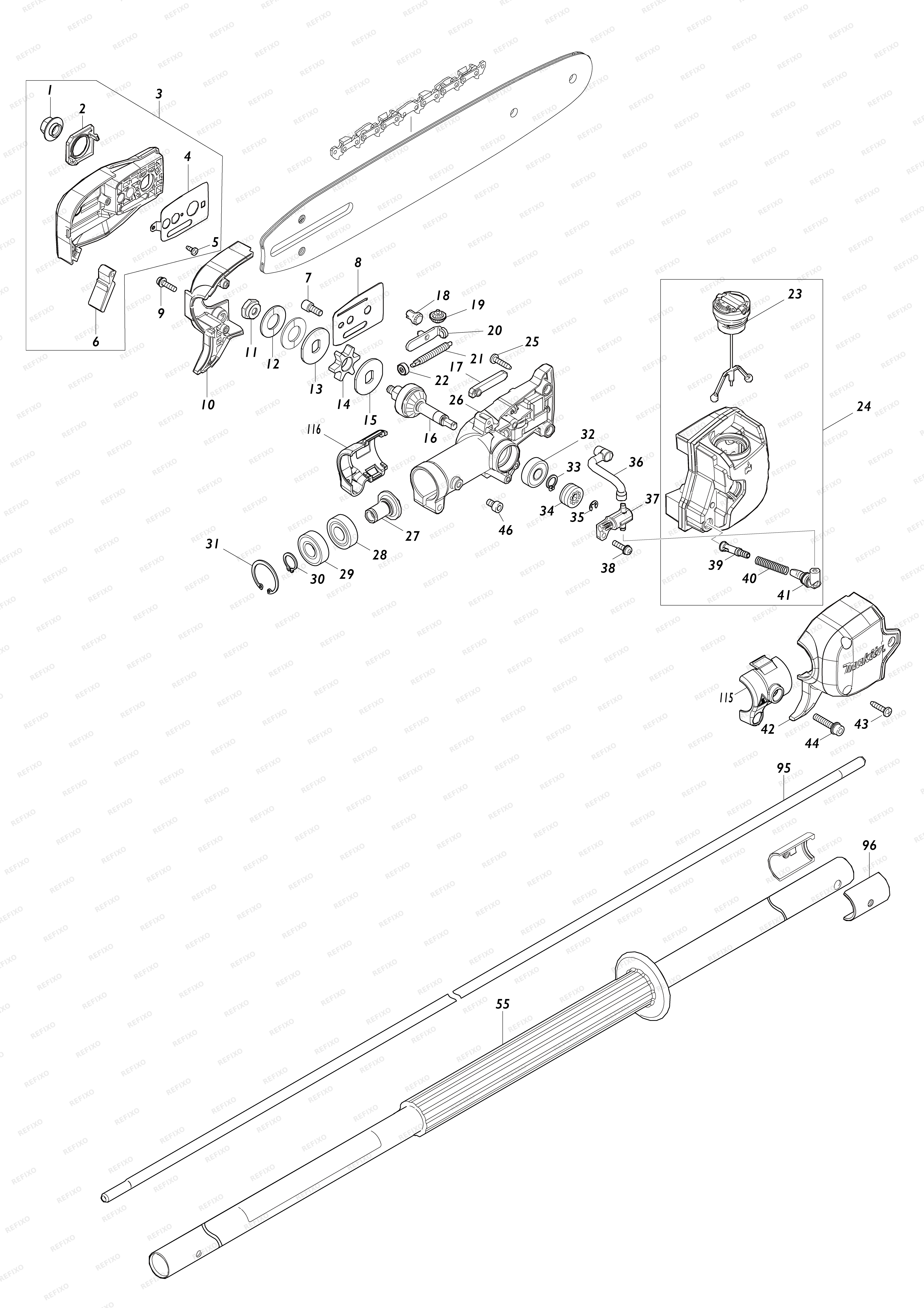 MAKITA UA003G — схема запчастей