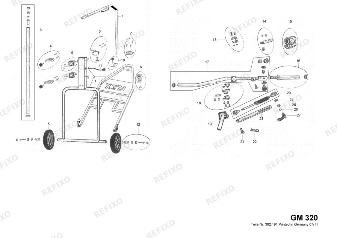 Flex GM 320 382167 — схема запчастей
