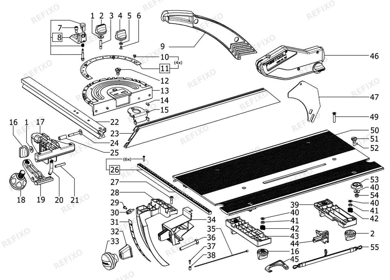 Festool CMS-TS 75 - Modulträger 493360 — схема запчастей