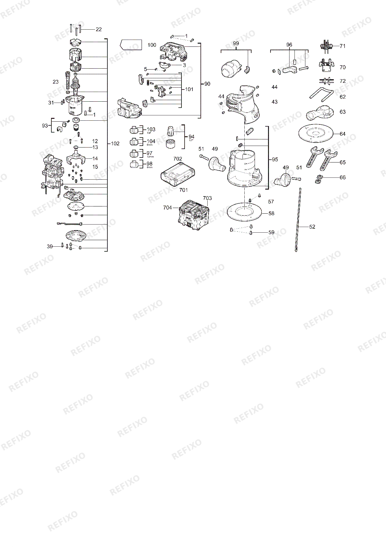 MILWAUKEE M18FR12 0P 4933493304 4000497381 — схема запчастей
