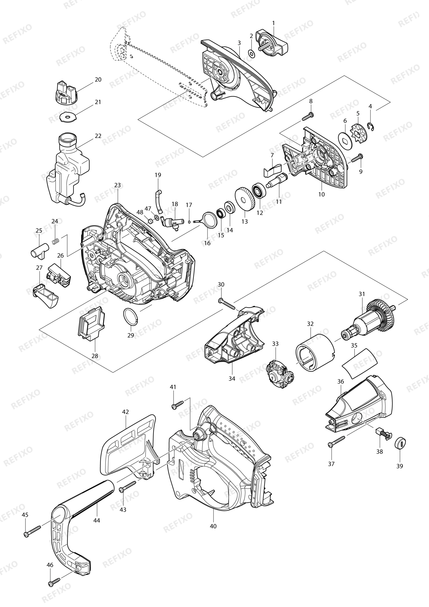 MAKITA BUC122 — схема запчастей