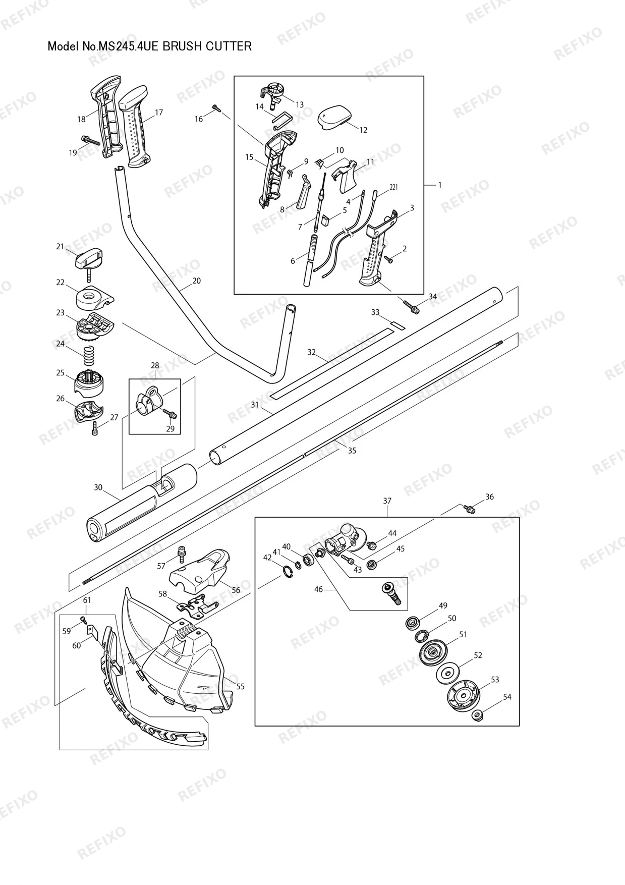 MAKITA MS 245.4UE — схема запчастей