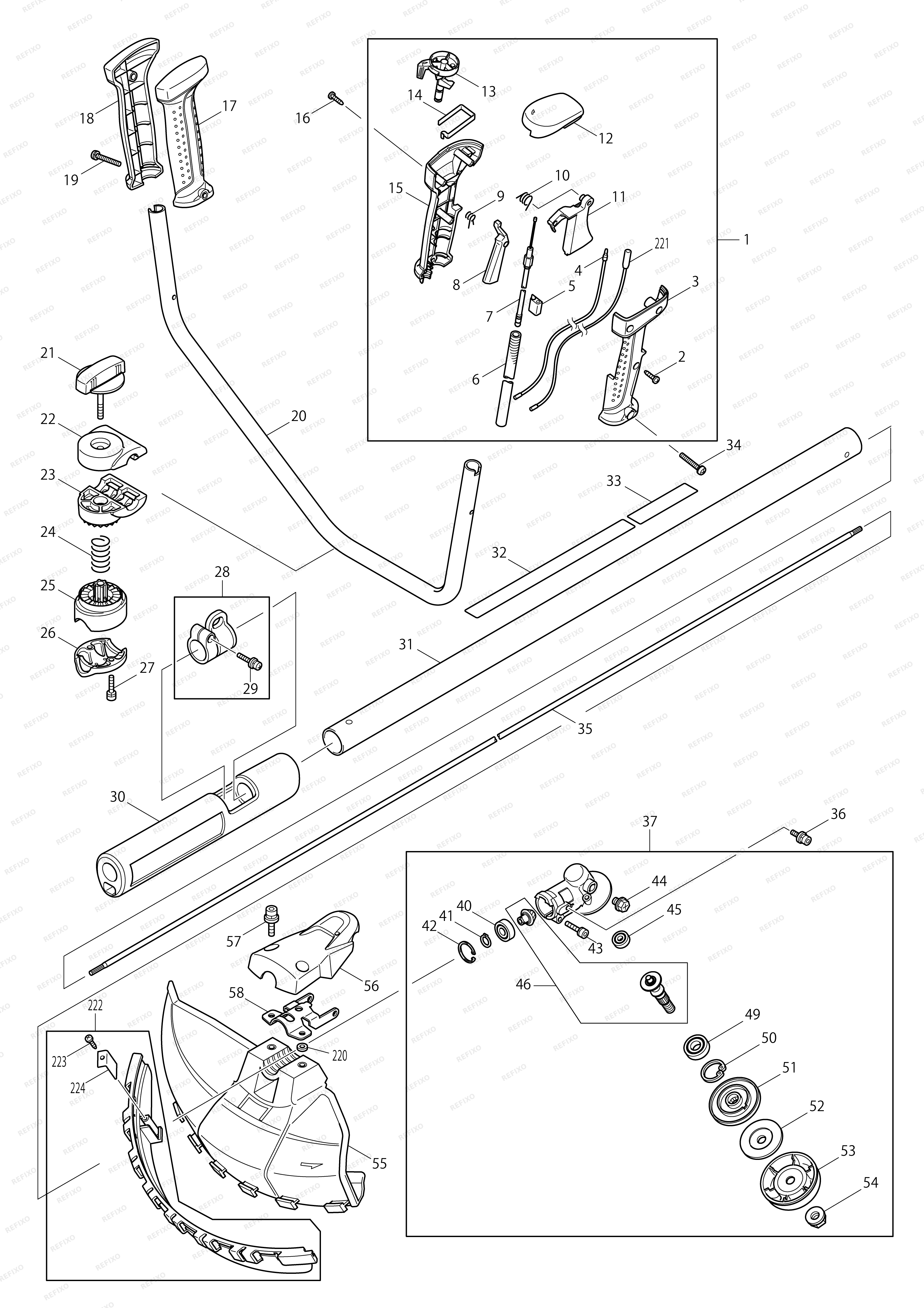 MAKITA EM2651UH — схема запчастей