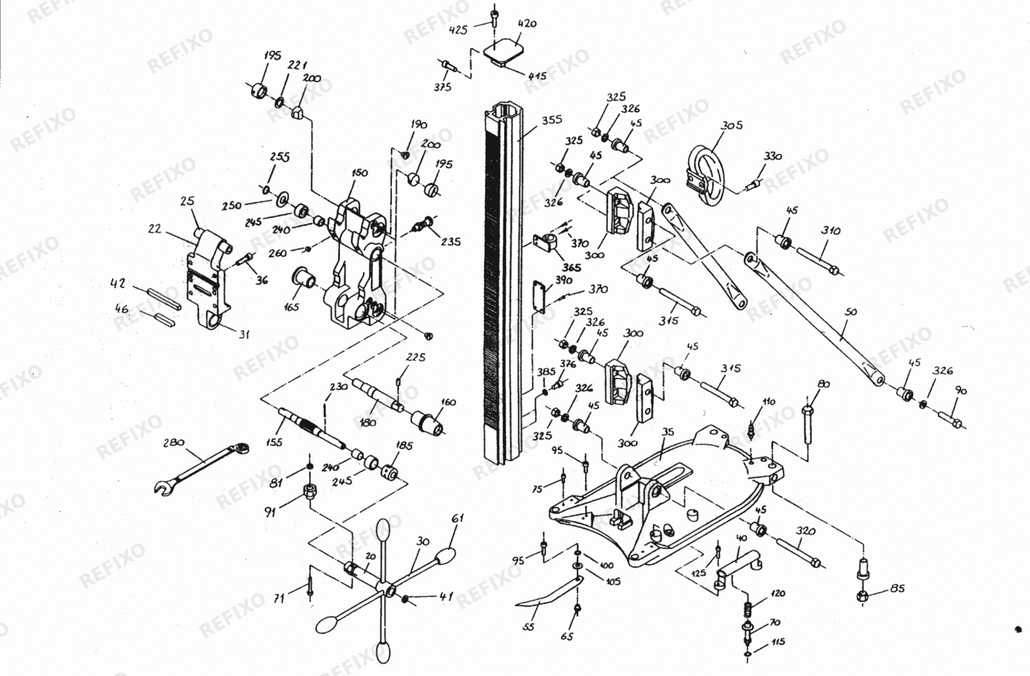 Flex BD 300 Bohrständer 258783 — схема запчастей