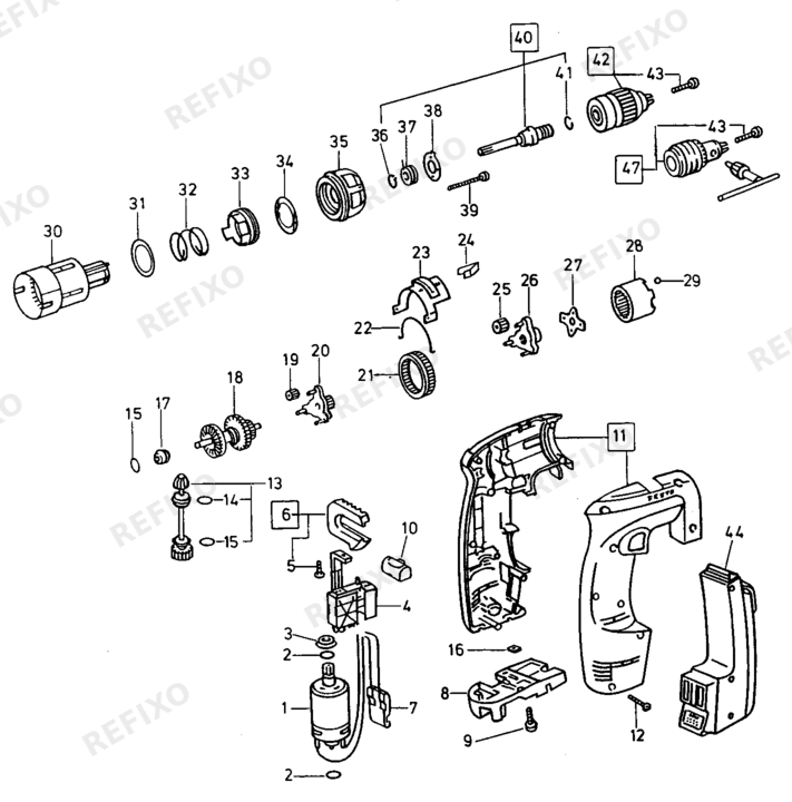 Festool CDD 9,6 ES - аккумуляторный шуруповёрт 489257 — схема запчастей