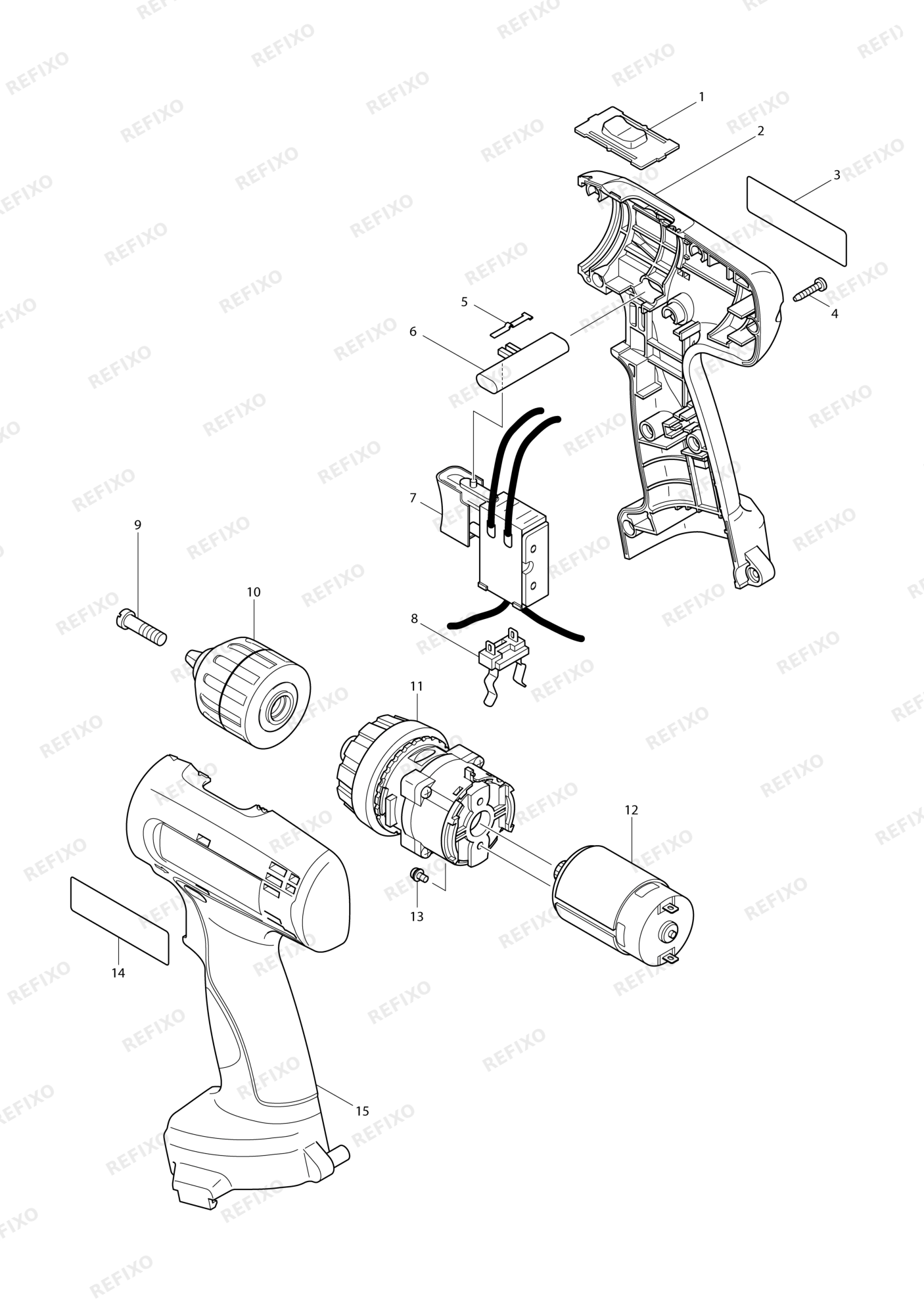 MAKITA 6270D — схема запчастей