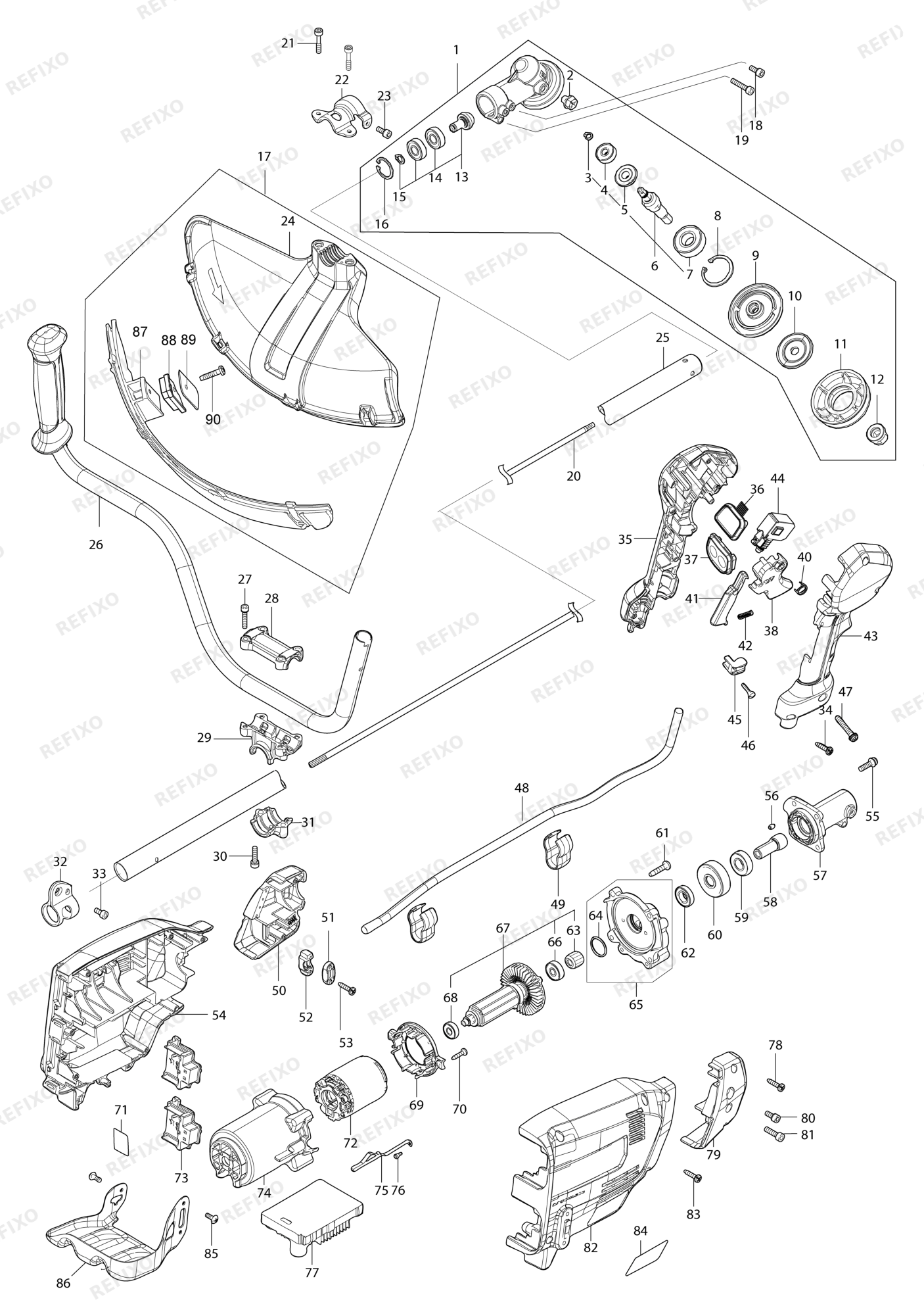 MAKITA AT3726A — схема запчастей