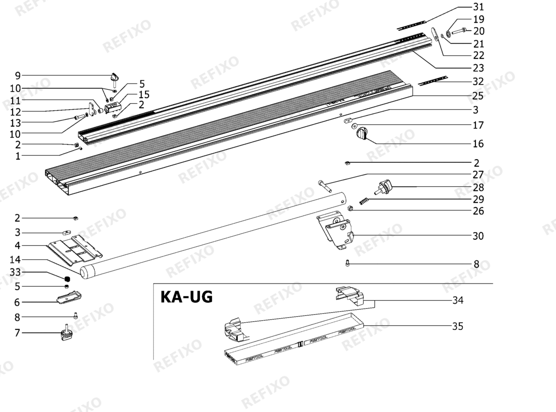 Festool KA-UG 1800 LINKS 497221 — схема запчастей
