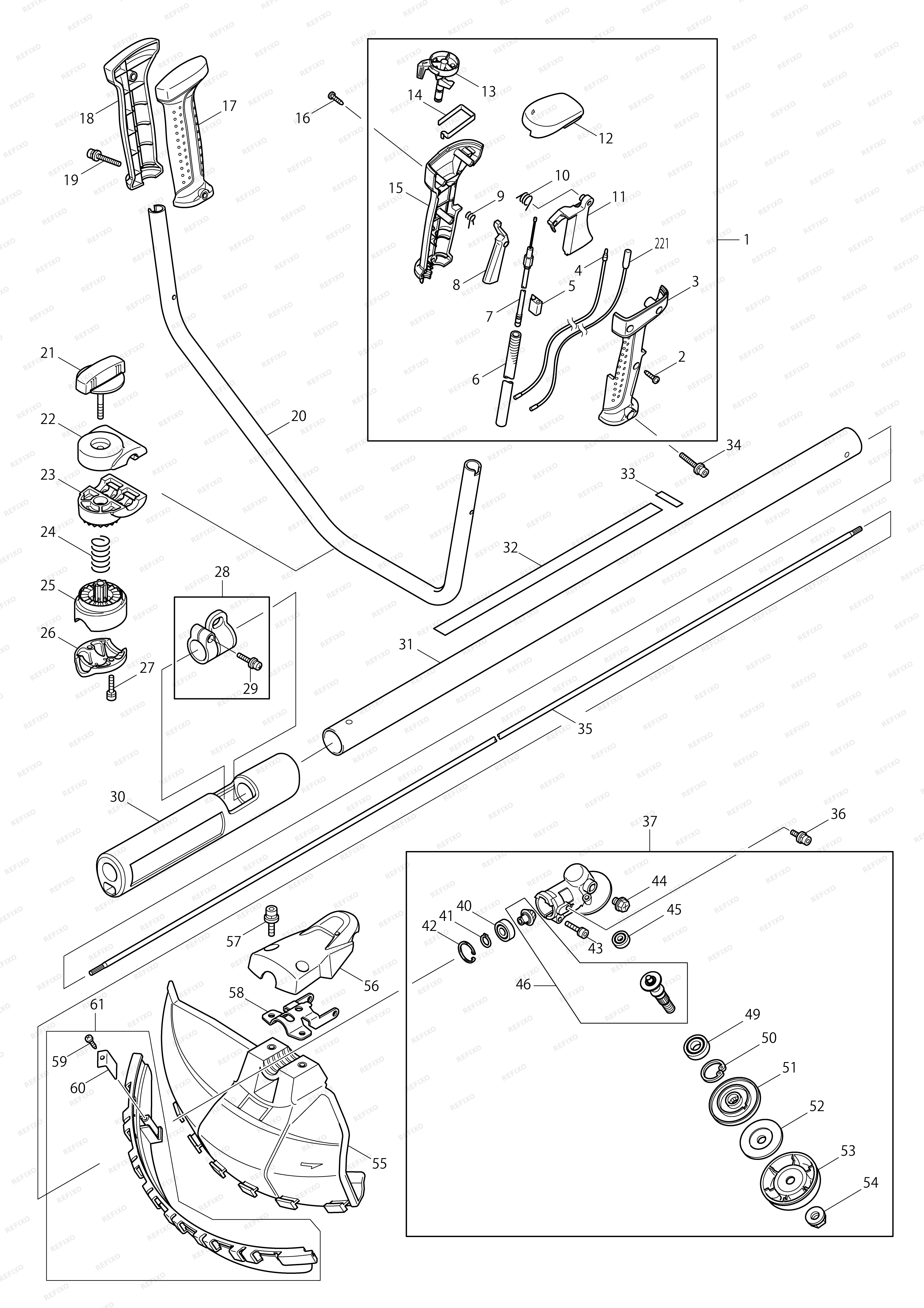 MAKITA EBH253U — схема запчастей