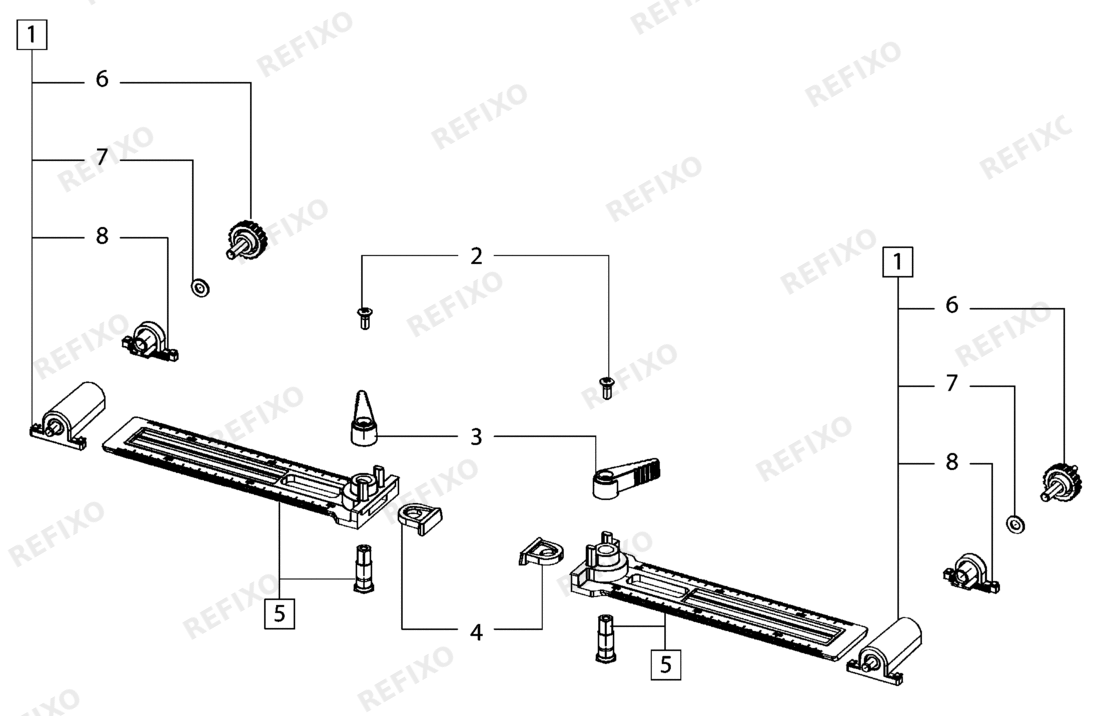 Festool QA-DF 500 - Queranschlag 493488 — схема запчастей